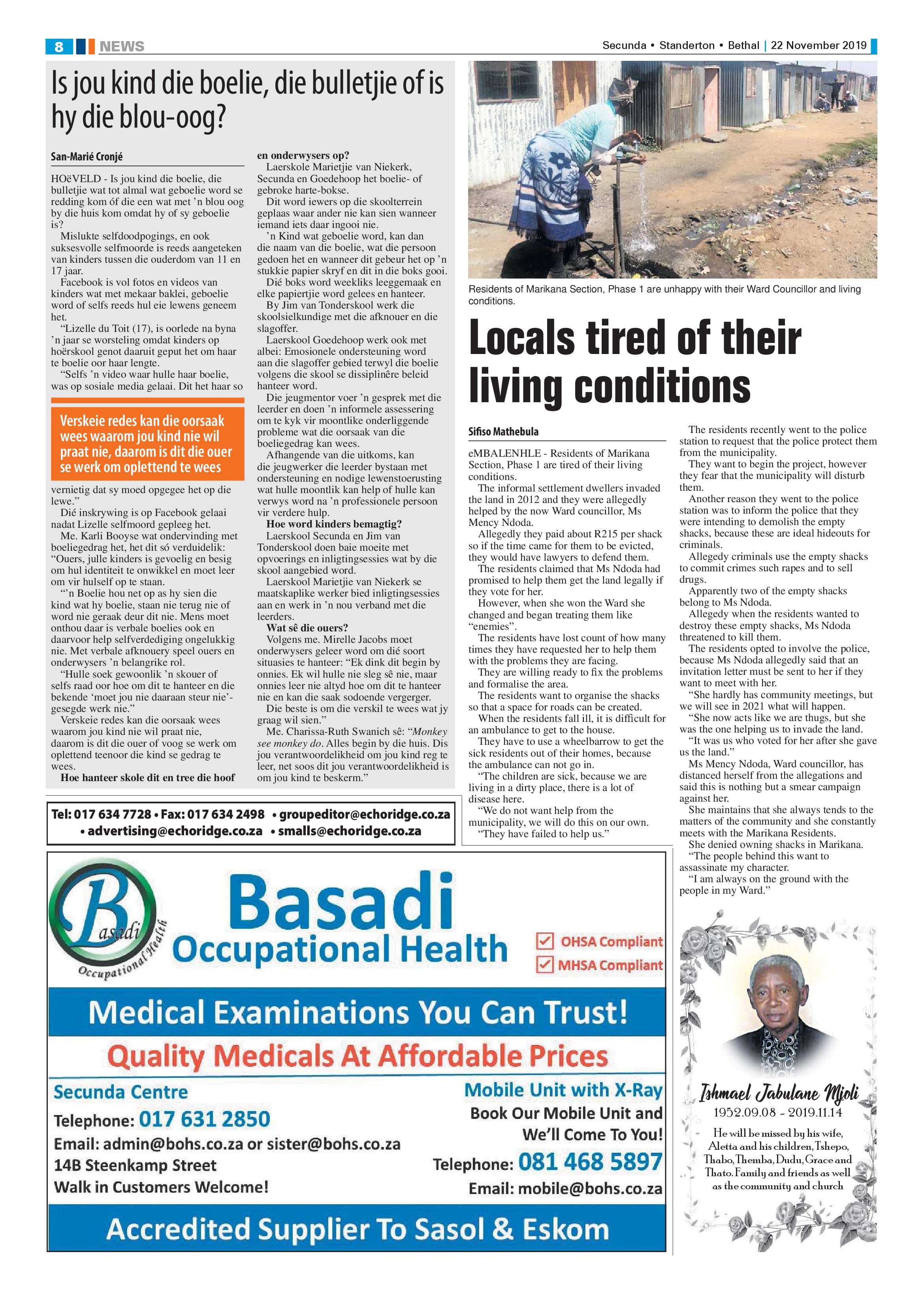 Standerton Advertiser 22 November 2019 page 8