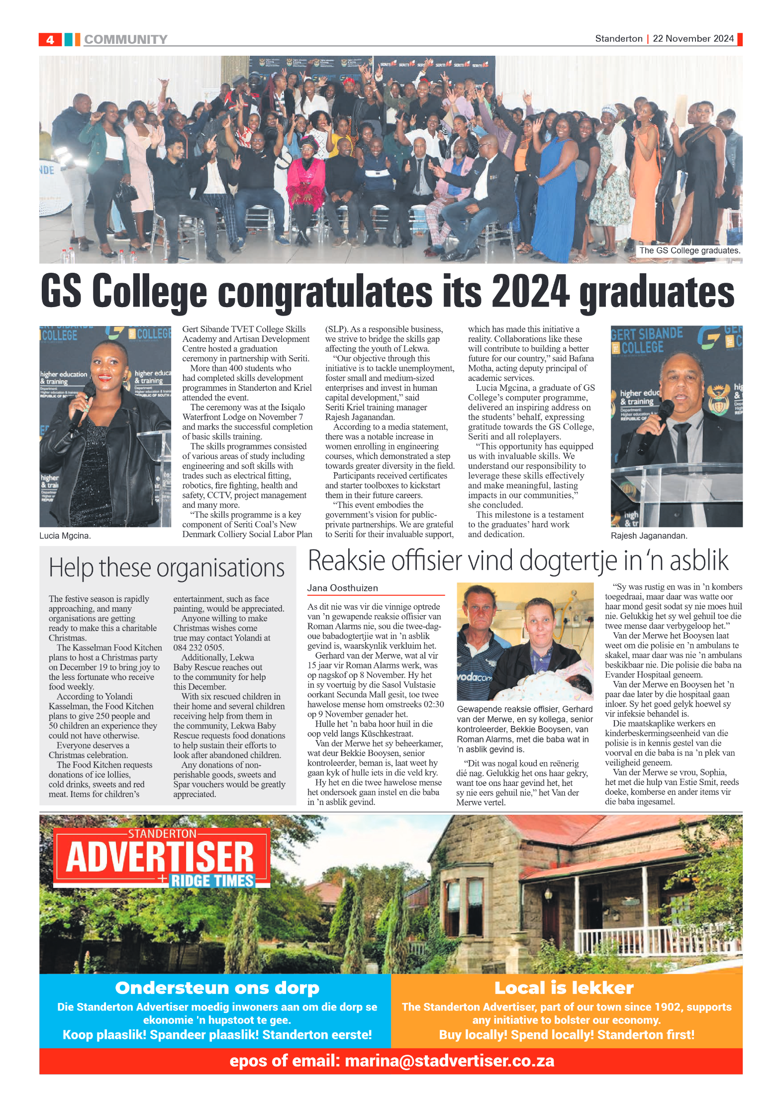 Standerton Advertiser 22 November 2024 page 4