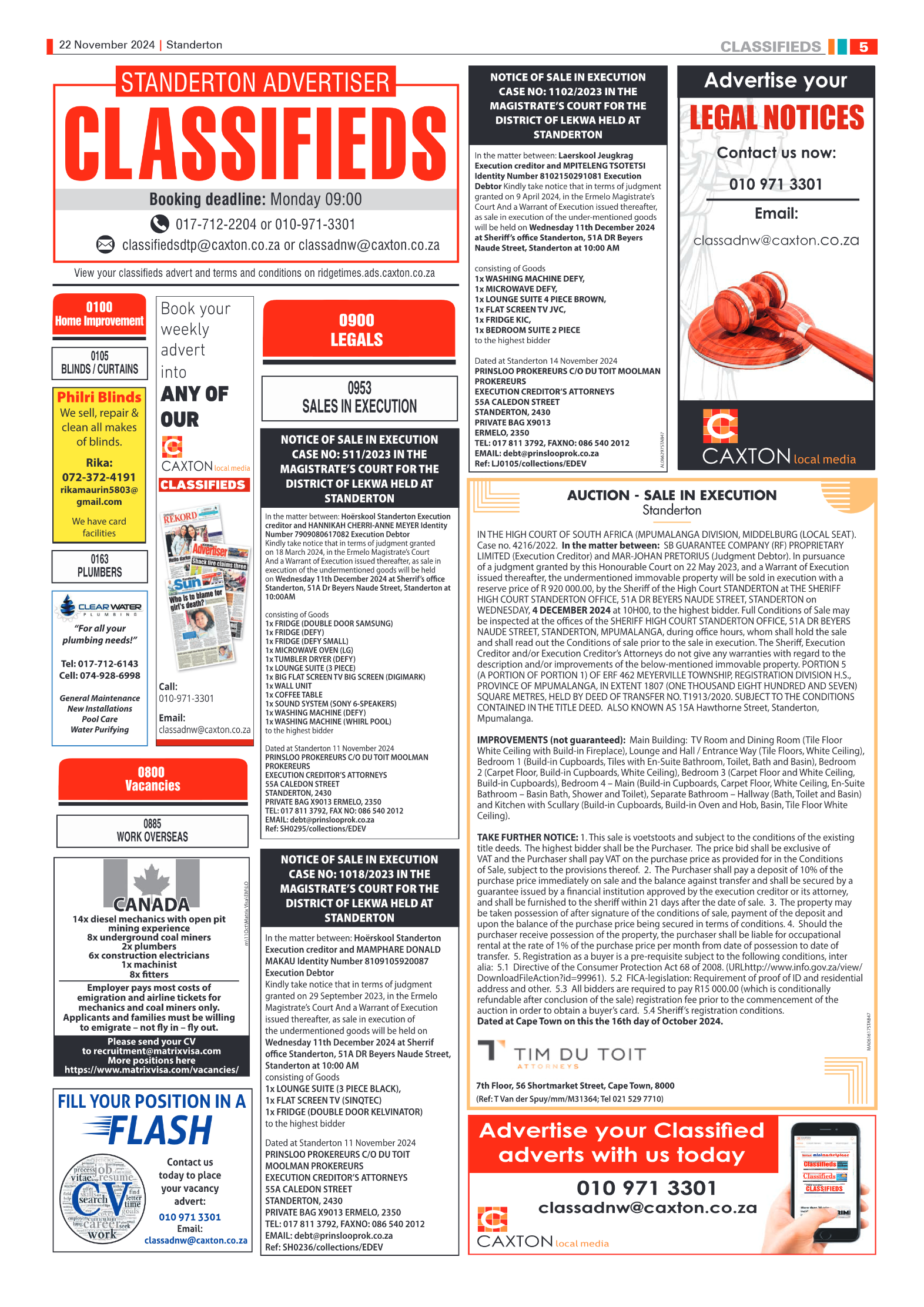 Standerton Advertiser 22 November 2024 page 5