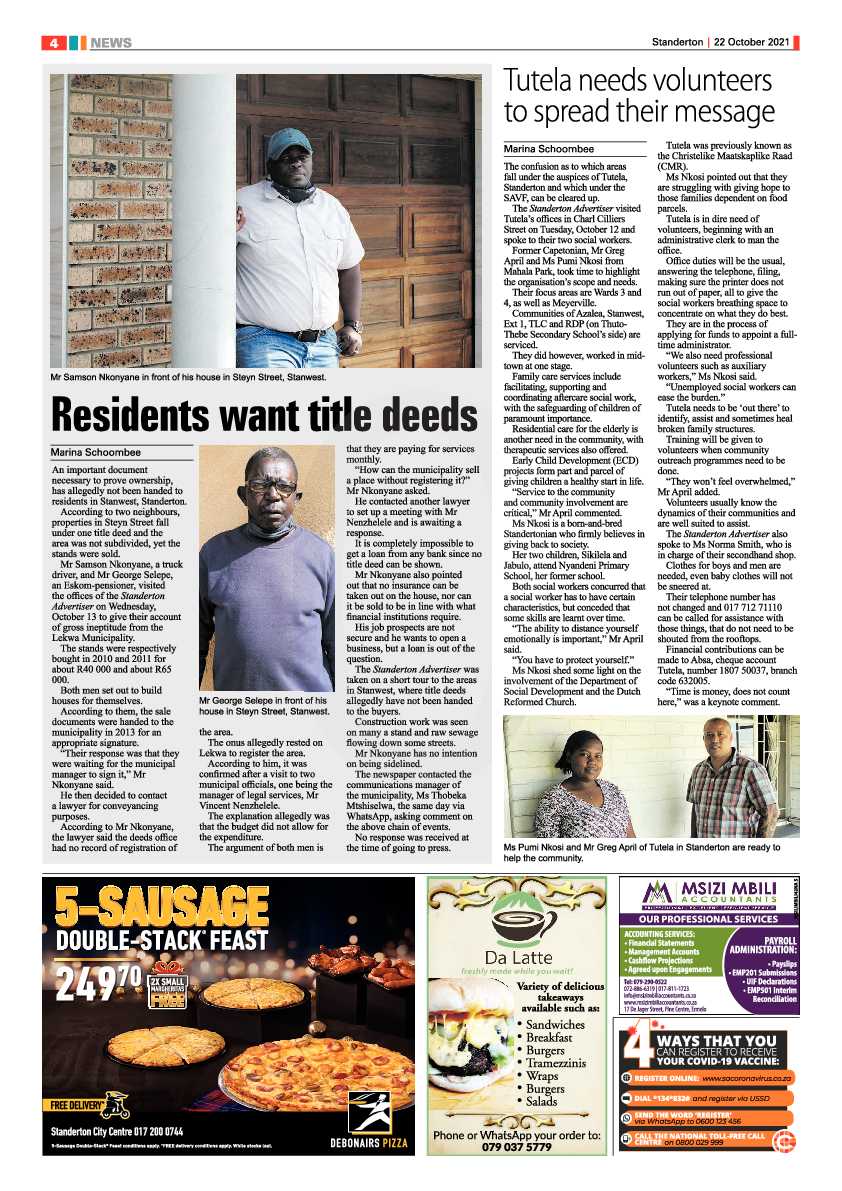 Standerton Advertiser 22 October 2021 page 4