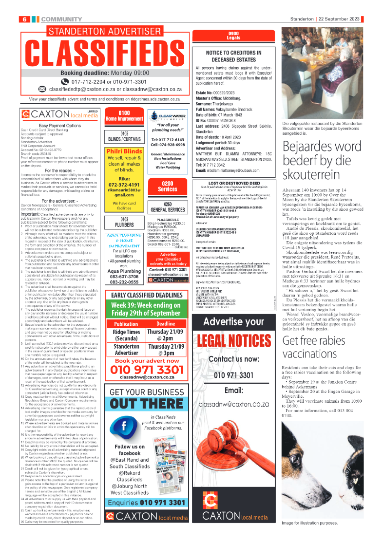 Standerton Advertiser 22 September 2023 page 6