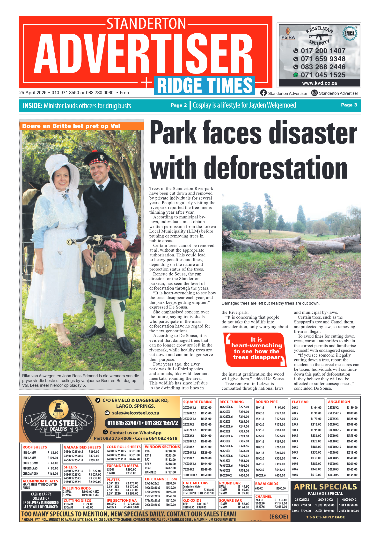 Standerton Advertiser 23 April 2025 page 1