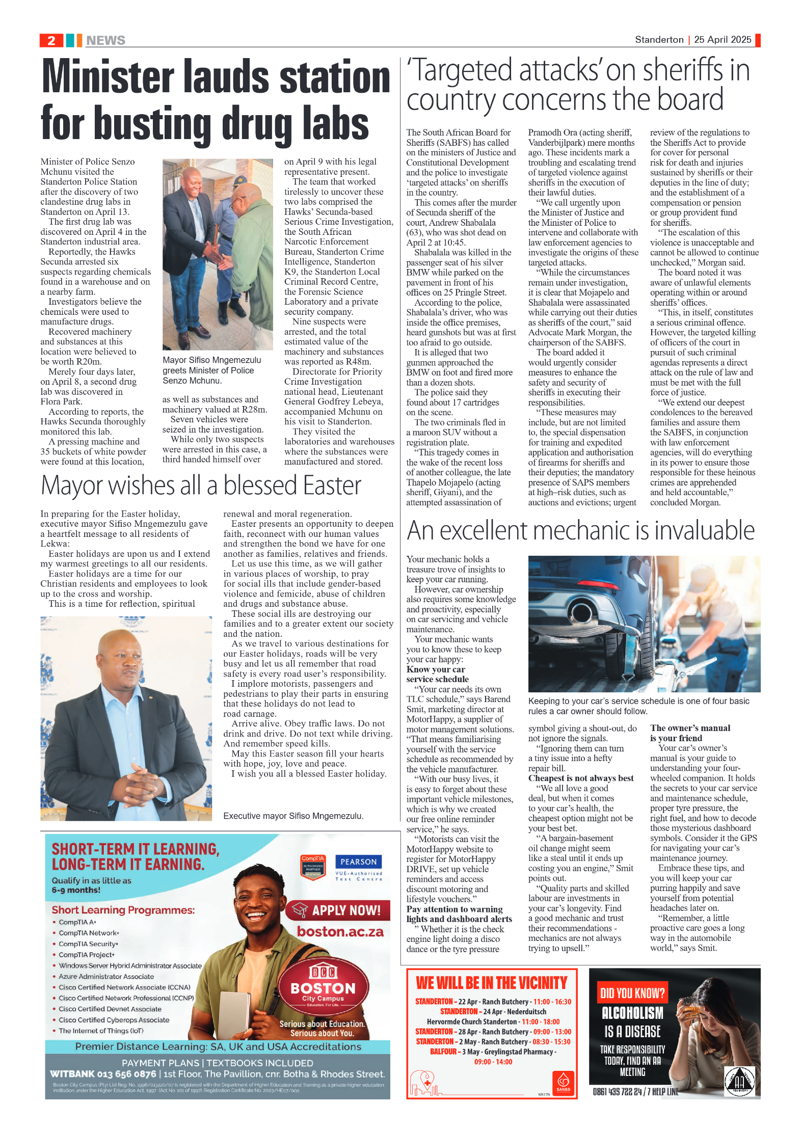 Standerton Advertiser 23 April 2025 page 2