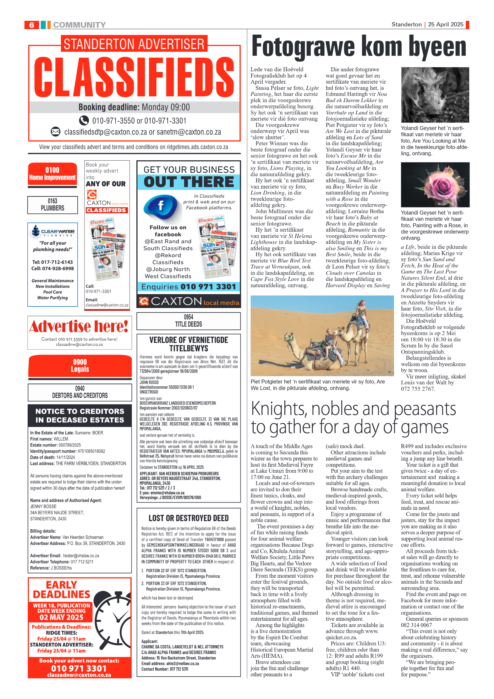 Standerton Advertiser 23 April 2025 page 6