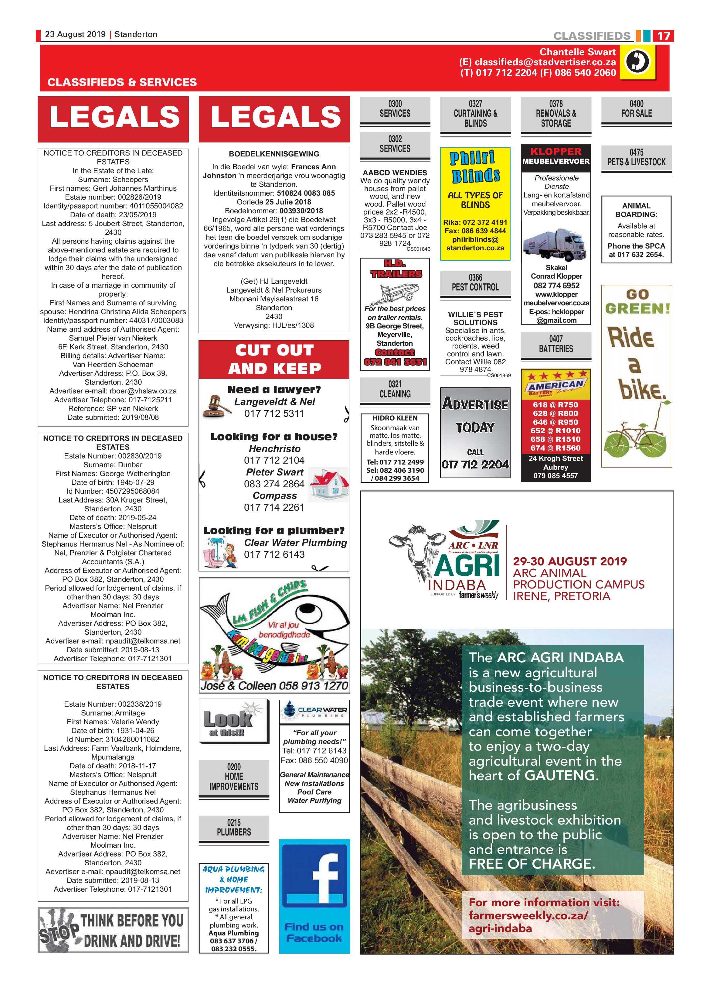 Standerton Advertiser 23 August 2019 page 5