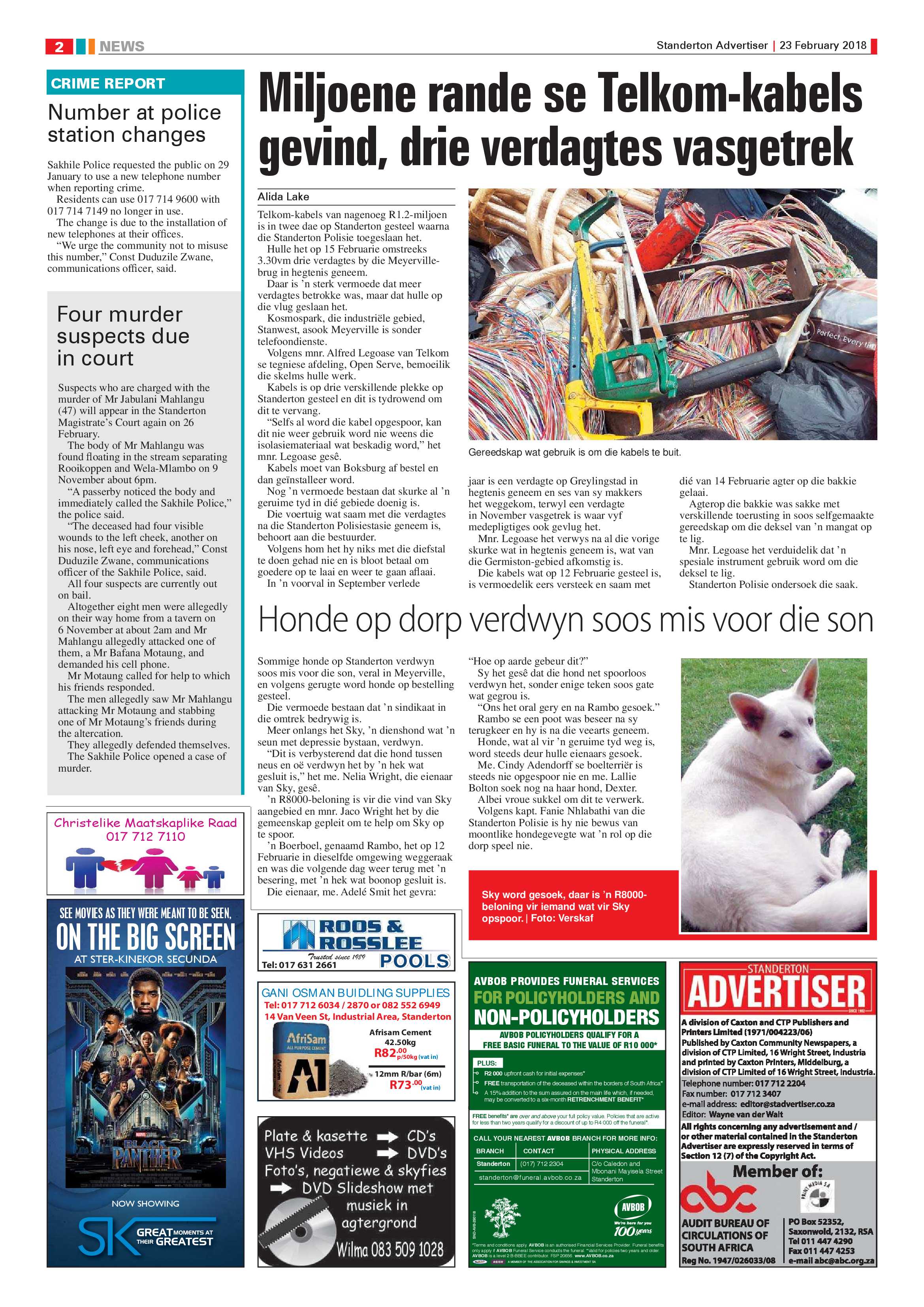 Standerton Advertiser 23 February 2018 page 2
