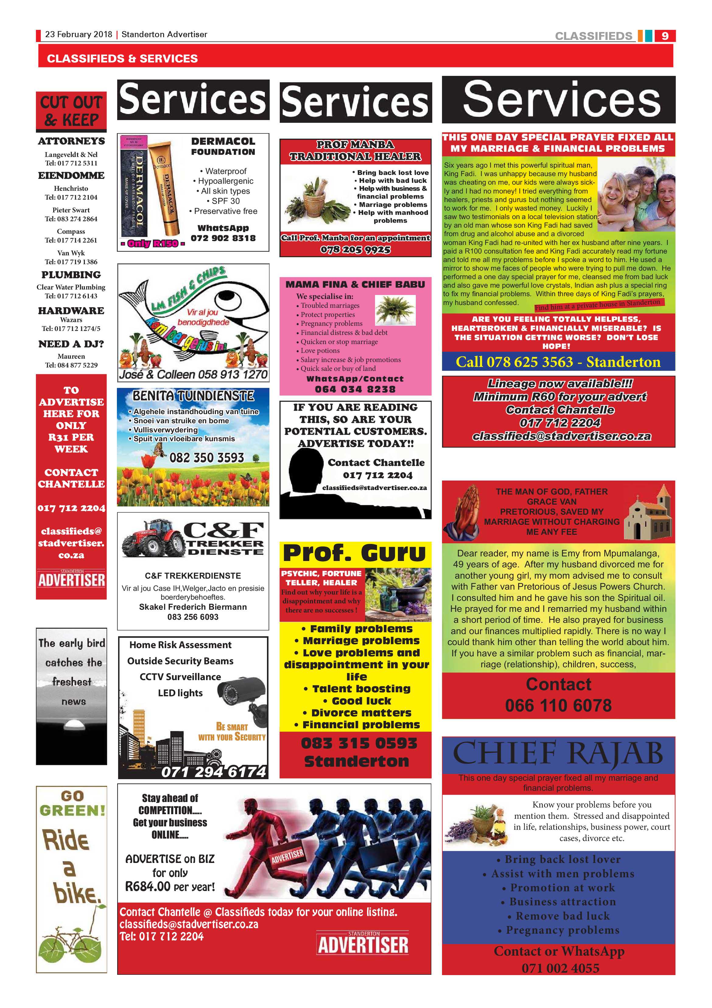 Standerton Advertiser 23 February 2018 page 9