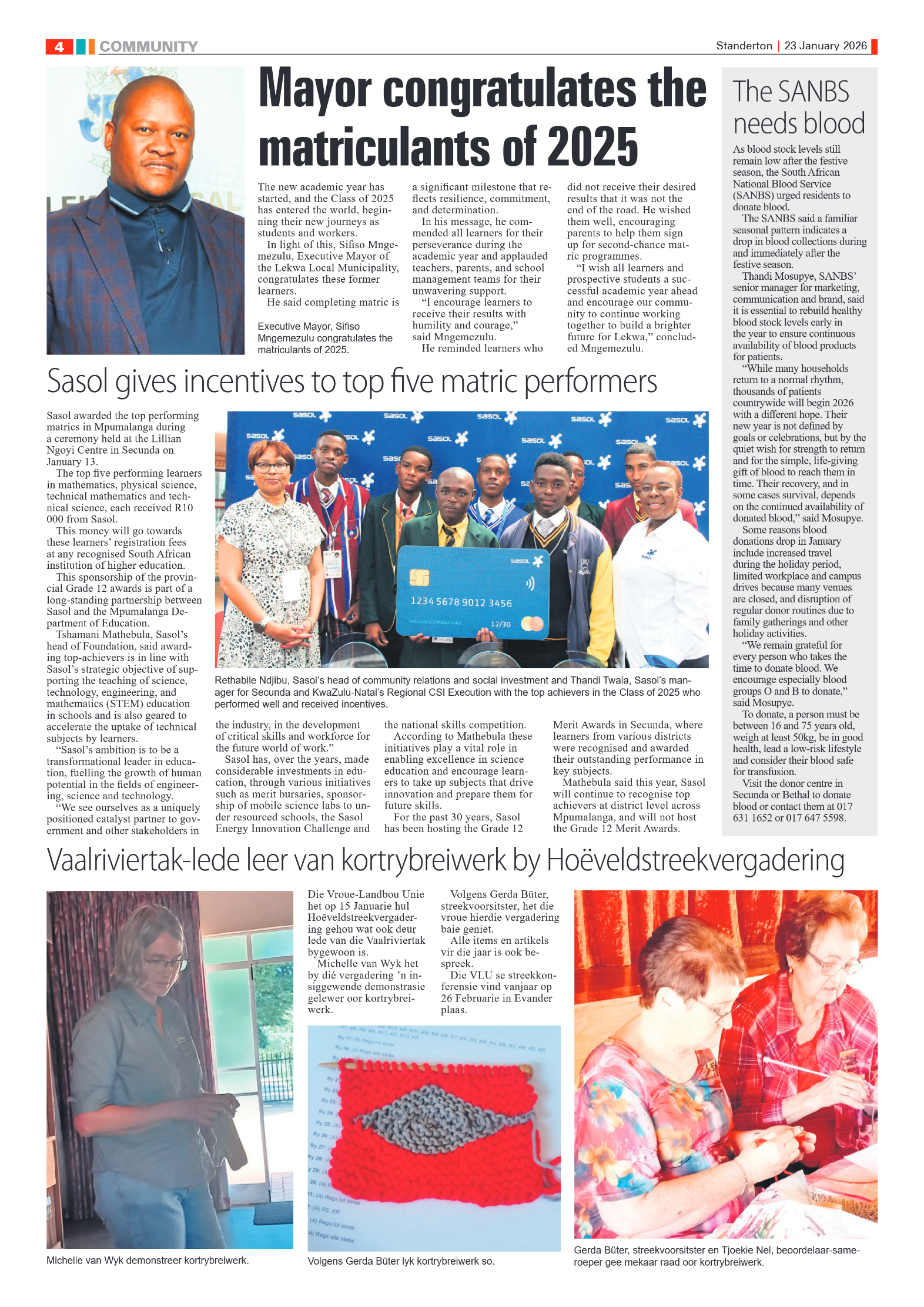 Standerton Advertiser 23 January 2026 page 4