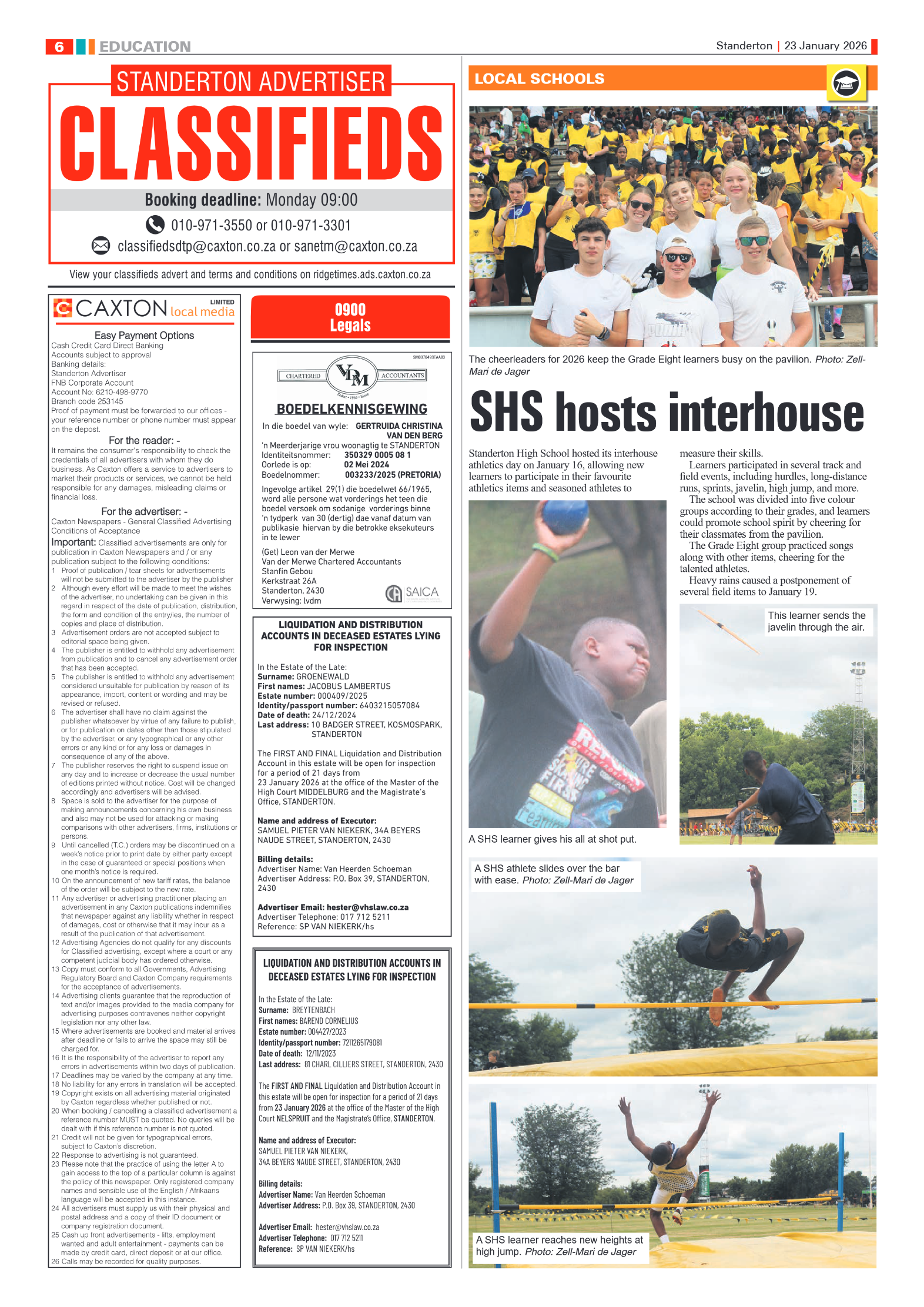 Standerton Advertiser 23 January 2026 page 6