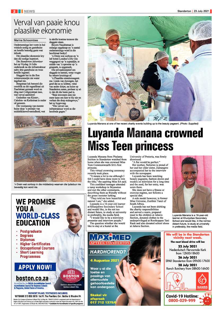 Standerton Advertiser 23 July 2021 page 2