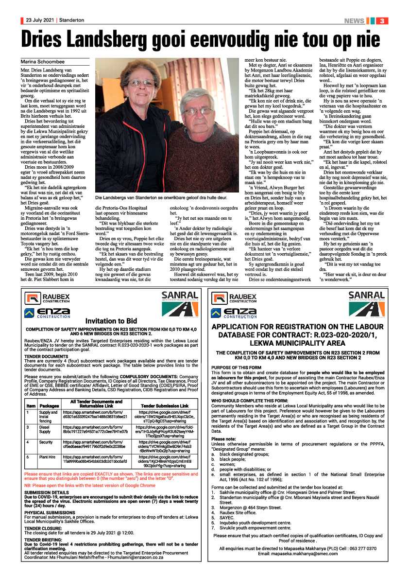 Standerton Advertiser 23 July 2021 page 3