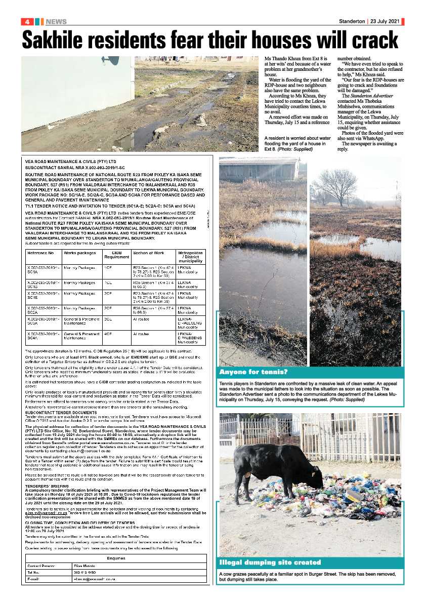 Standerton Advertiser 23 July 2021 page 4