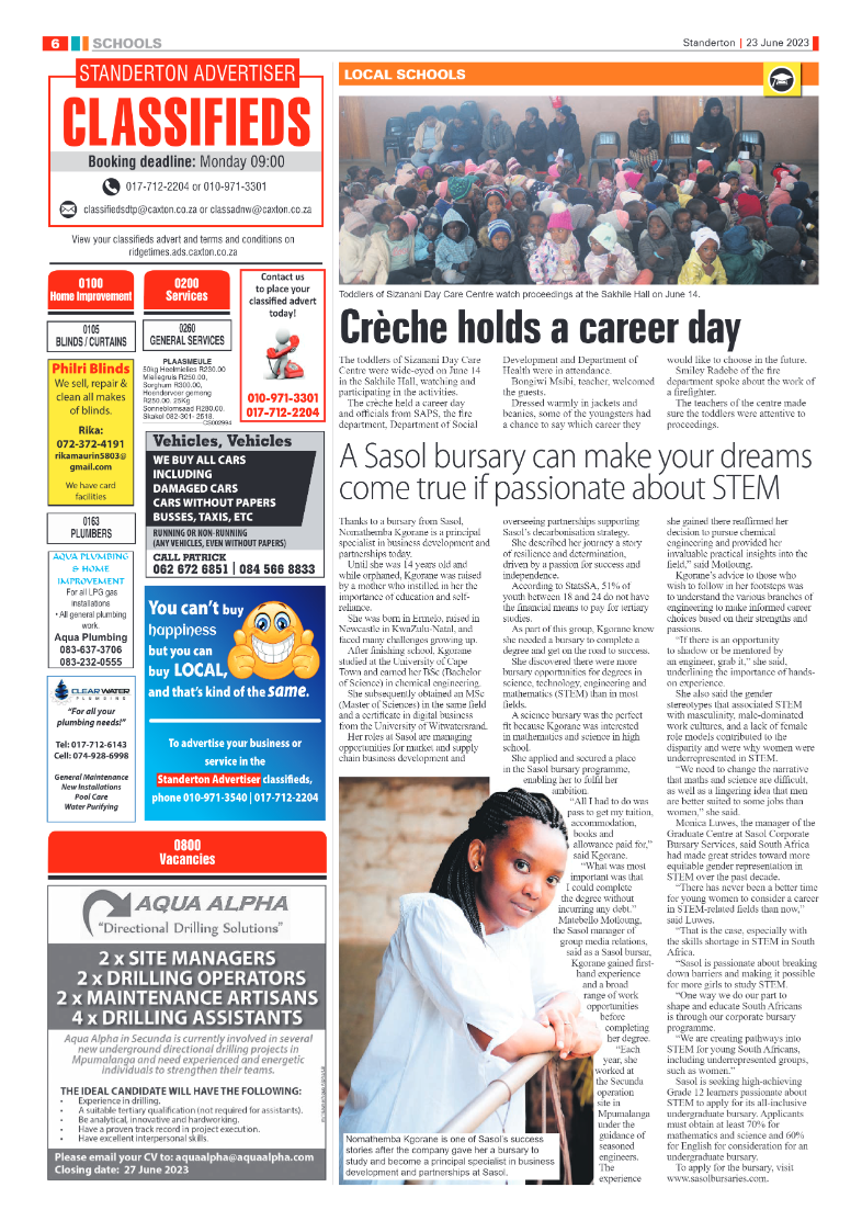 Standerton Advertiser 23 June 2023 page 6