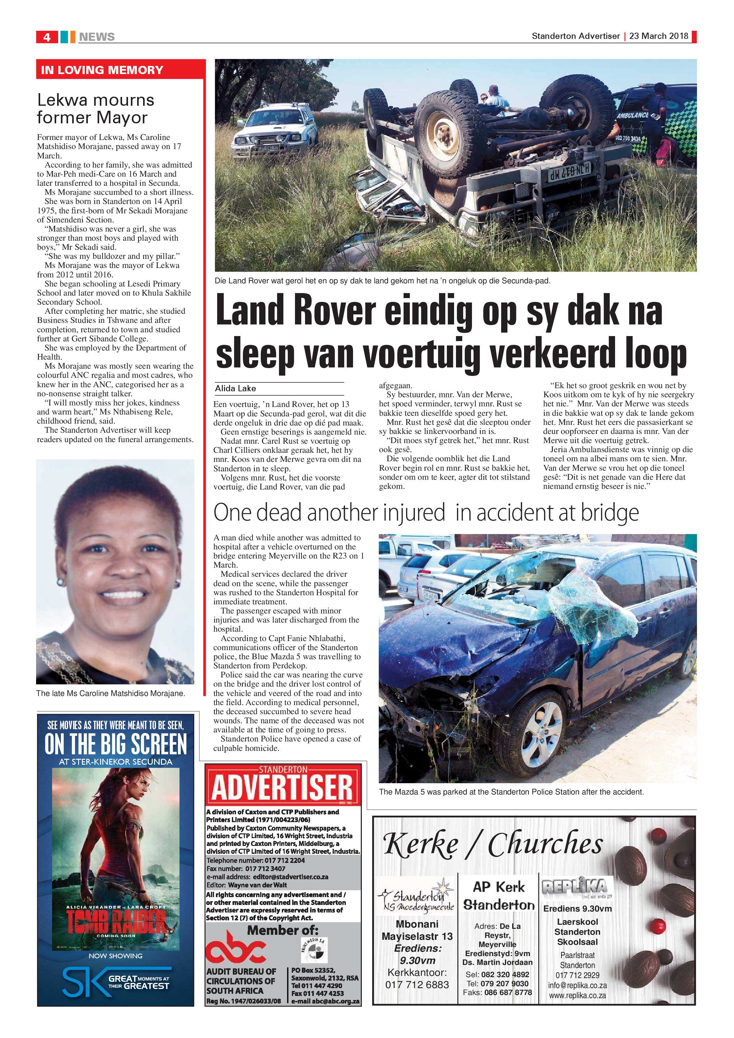 Standerton Advertiser 23 March 2018 page 4
