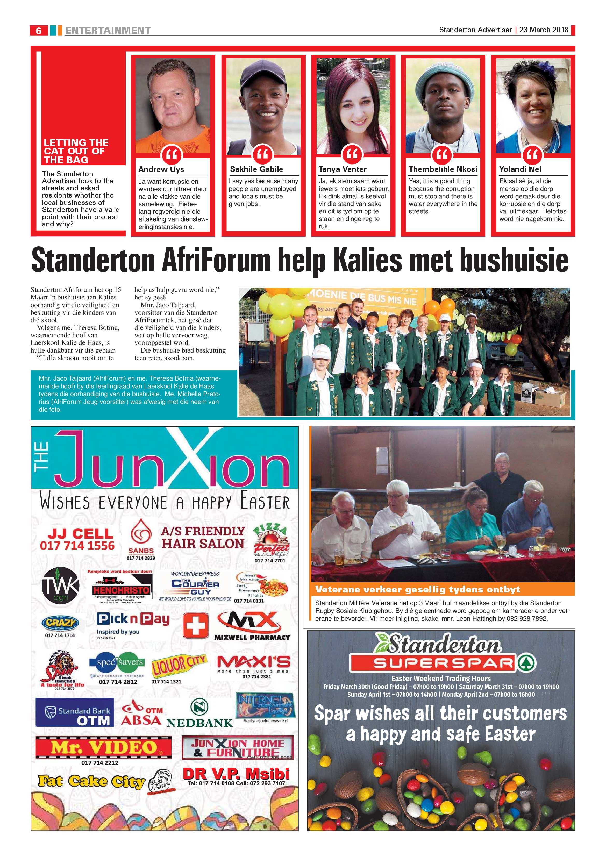 Standerton Advertiser 23 March 2018 page 6
