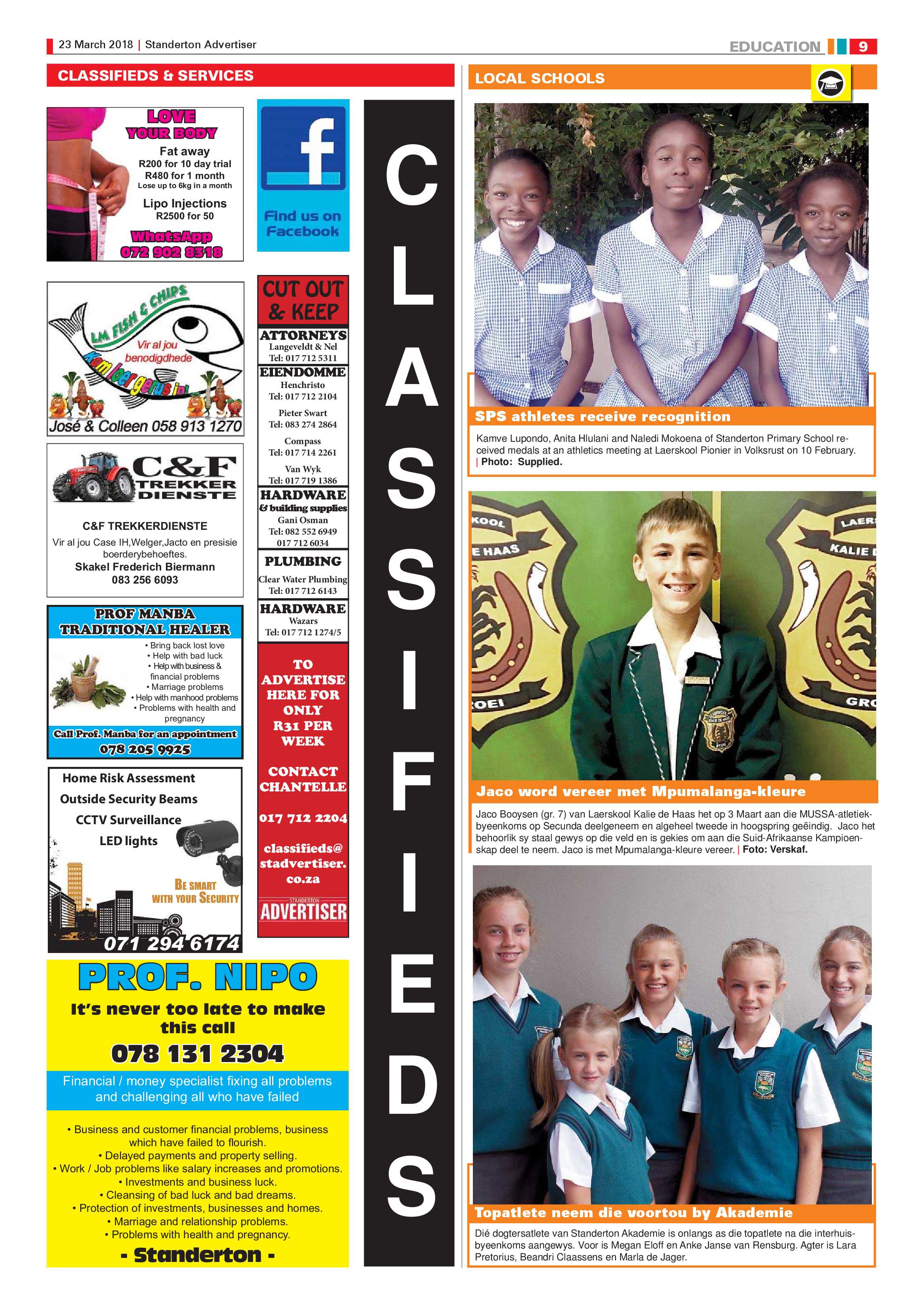Standerton Advertiser 23 March 2018 page 9