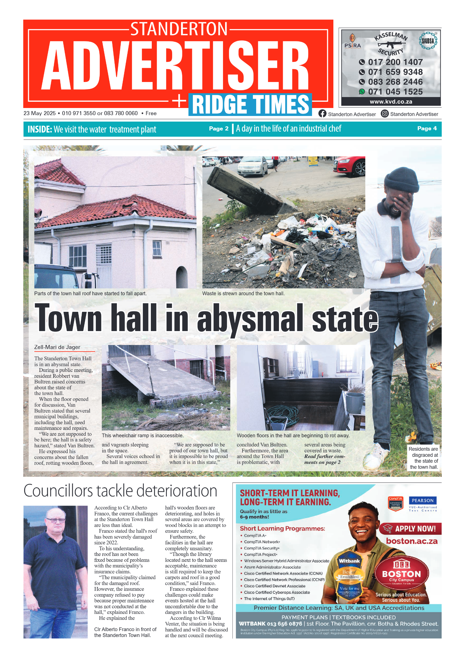 Standerton Advertiser 23 May 2025 page 1