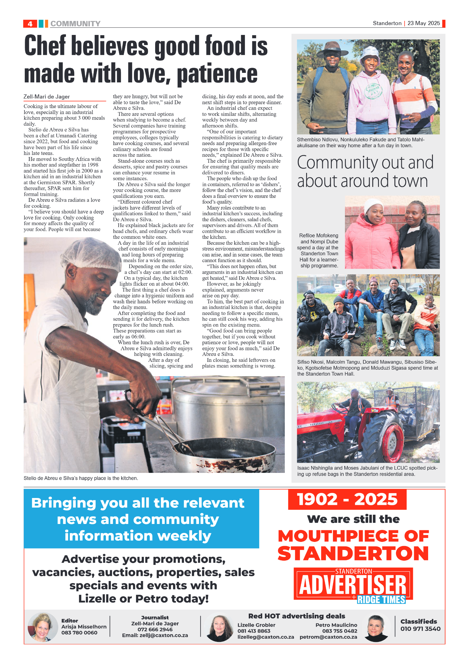 Standerton Advertiser 23 May 2025 page 4