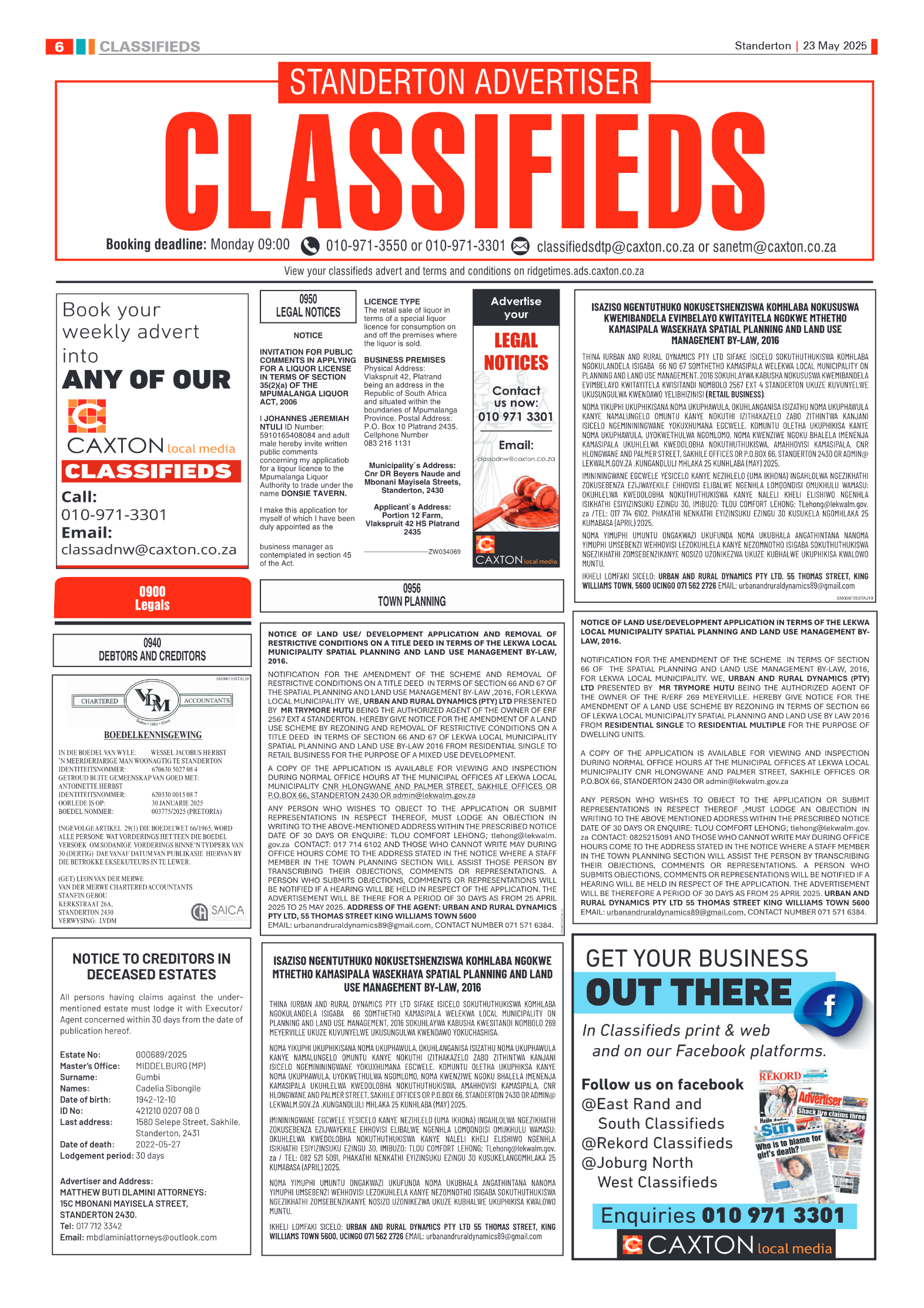 Standerton Advertiser 23 May 2025 page 6