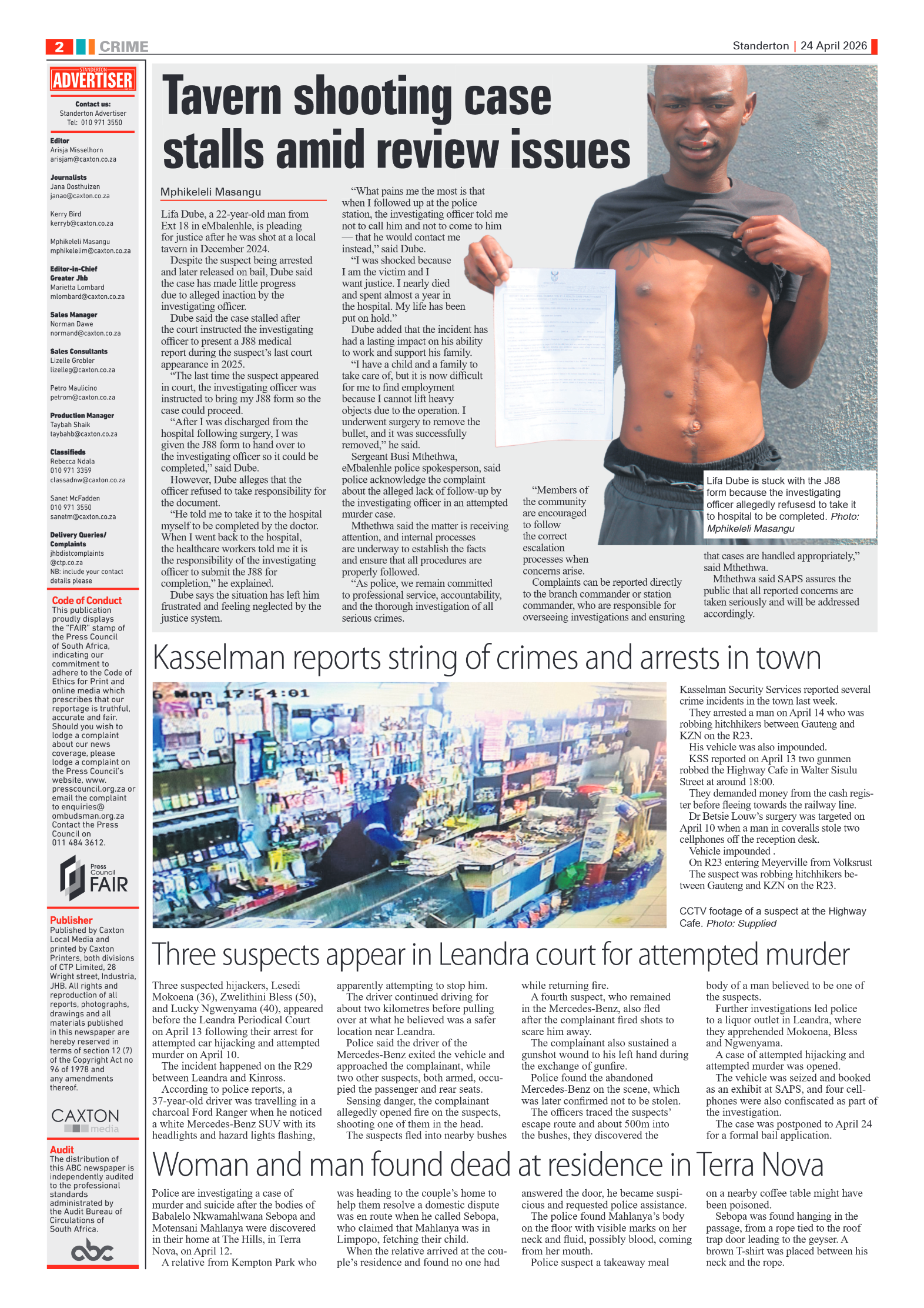 Standerton Advertiser 24 April 2026 page 2