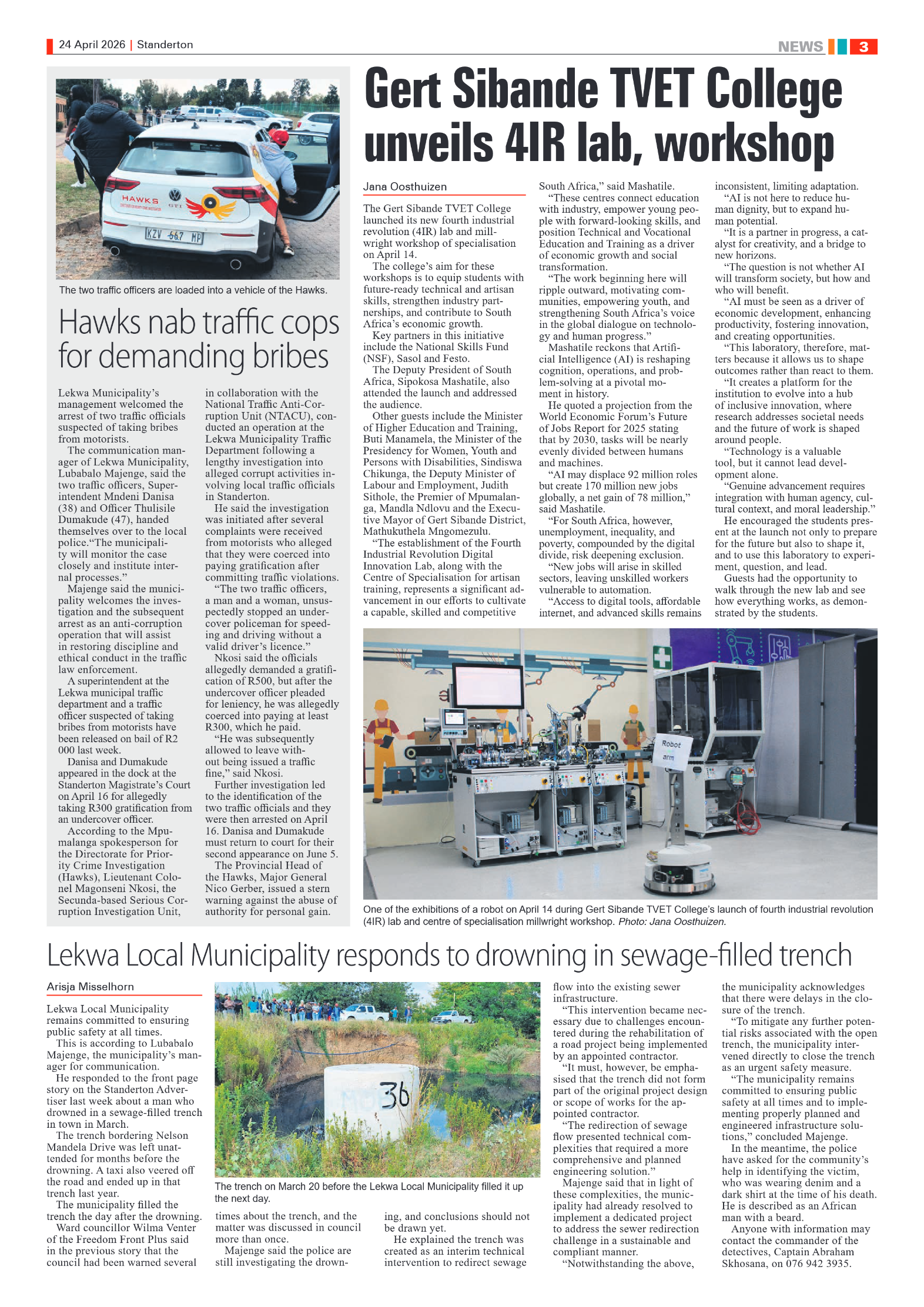 Standerton Advertiser 24 April 2026 page 3