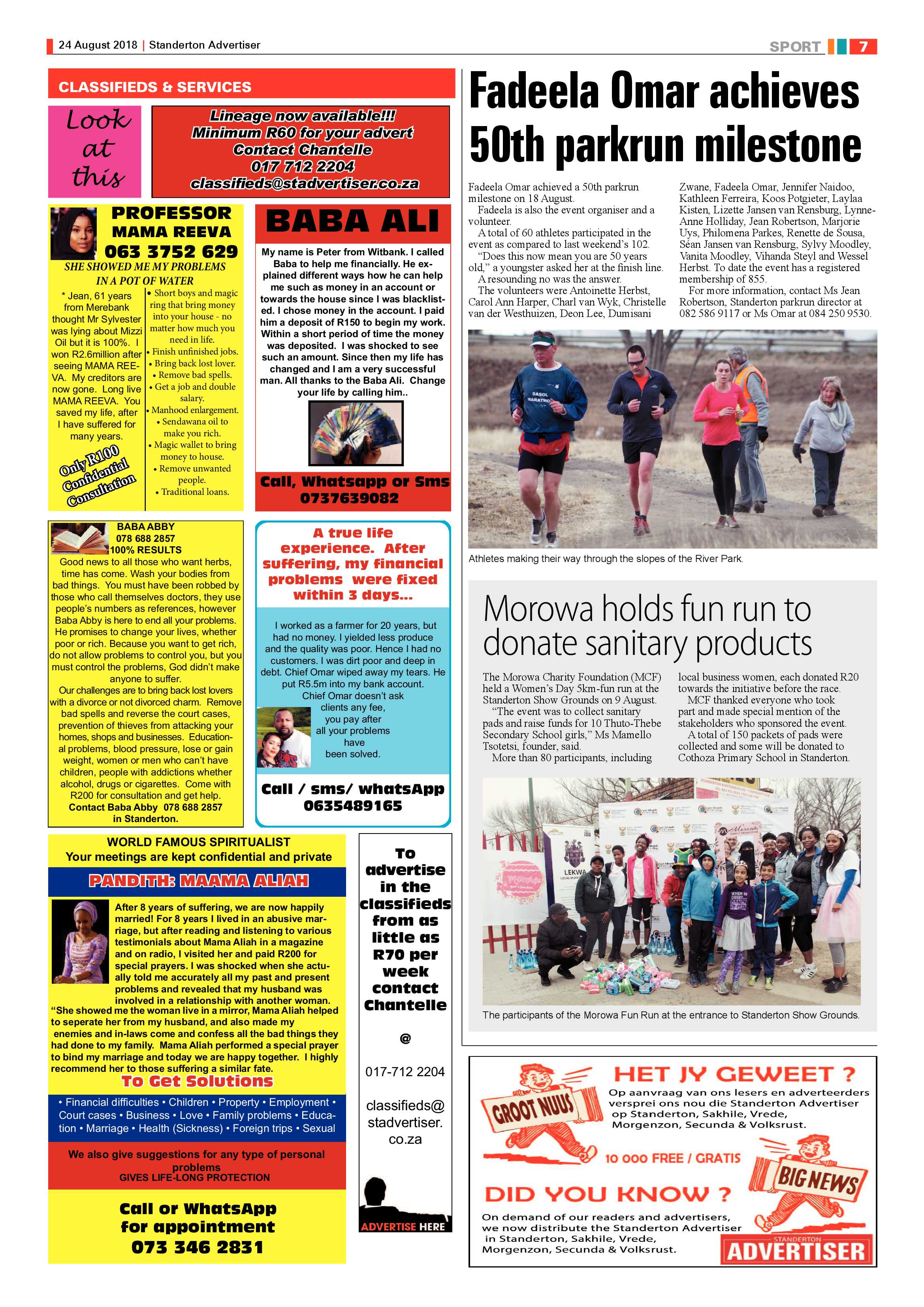 Standerton Advertiser 24 August 2018 page 7