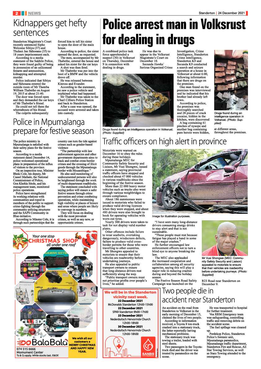 Standerton Advertiser 24 December 2021 page 2