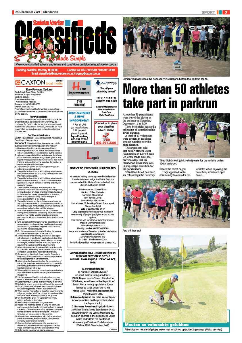 Standerton Advertiser 24 December 2021 page 7