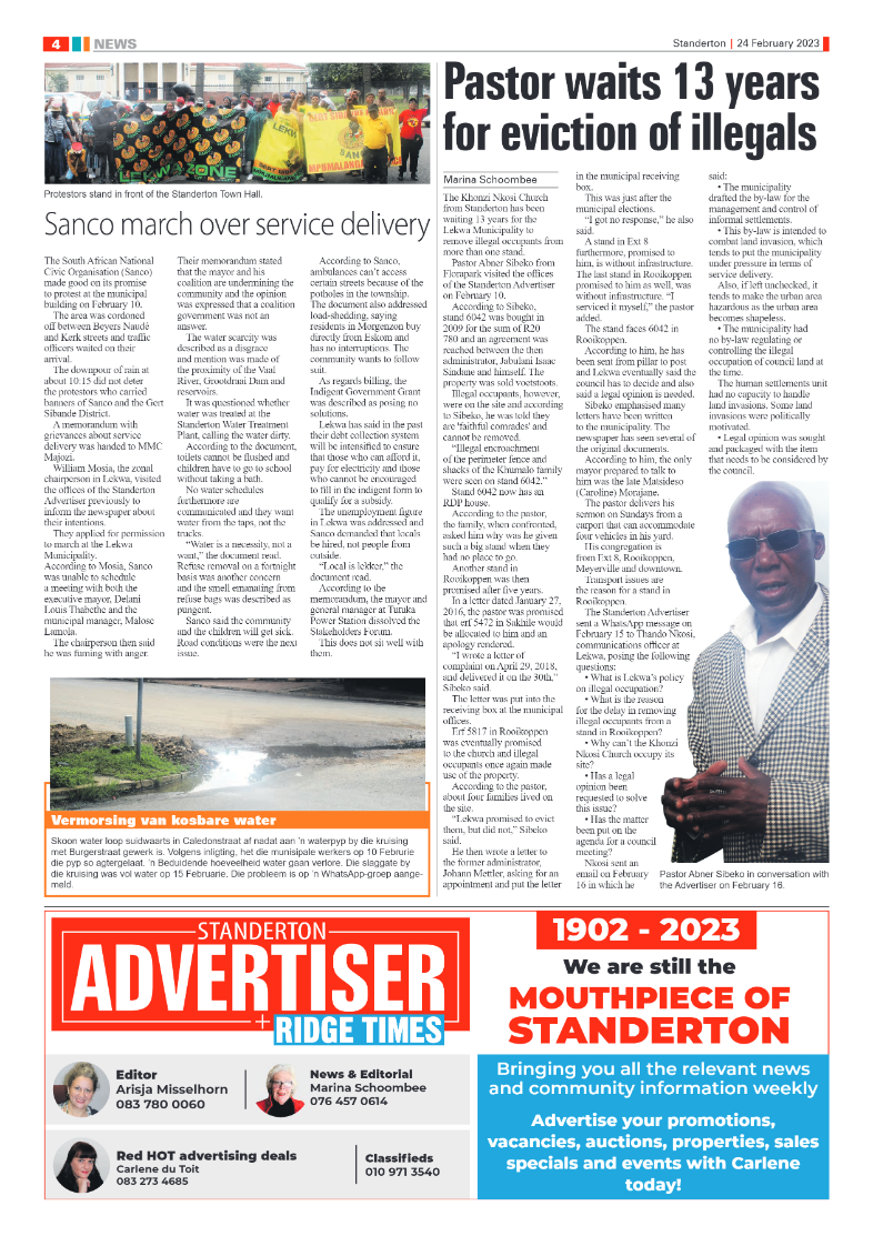 Standerton Advertiser 24 February 2023 page 4
