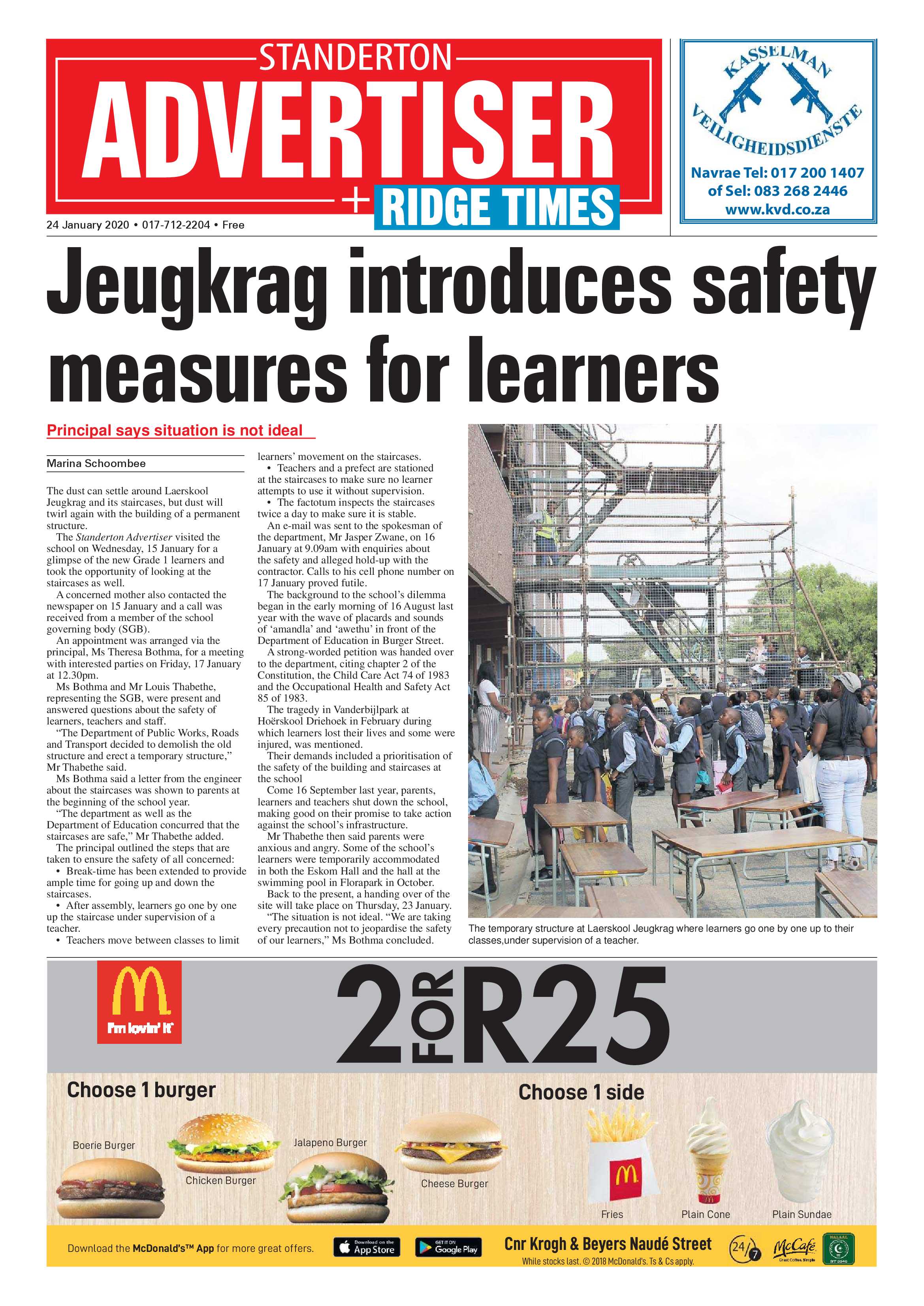 Standerton Advertiser 24 January 2020 page 1