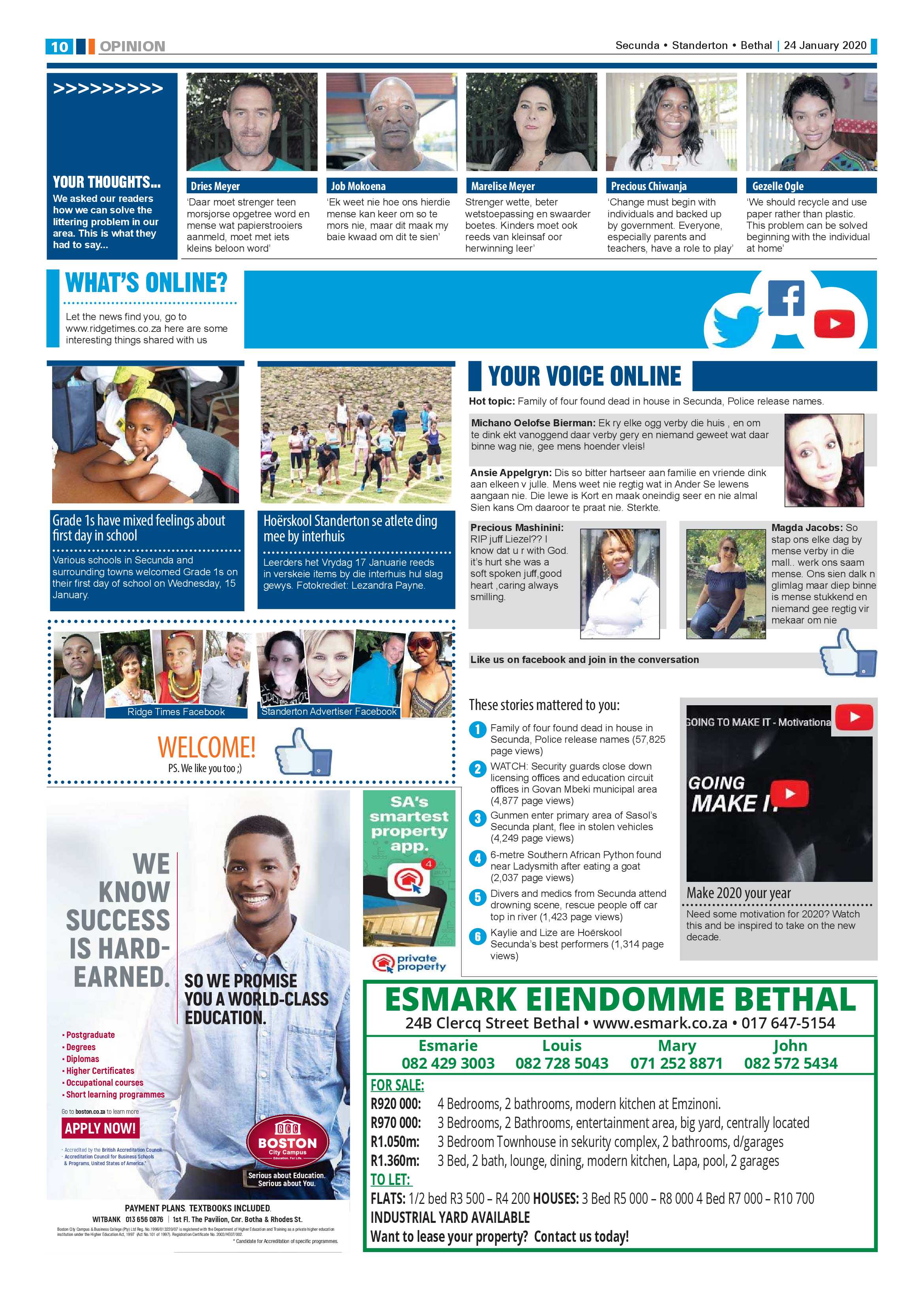 Standerton Advertiser 24 January 2020 page 10