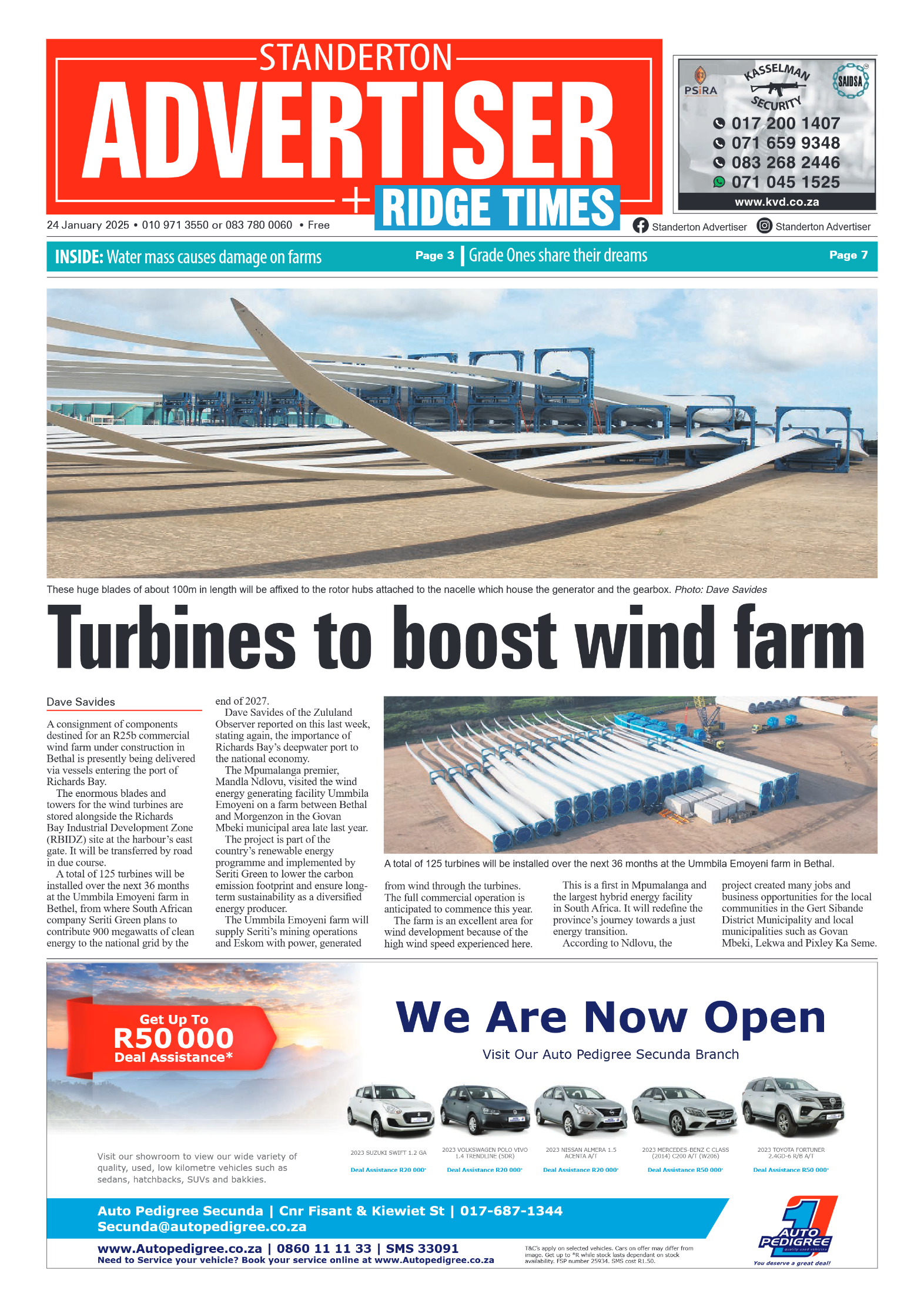 Standerton Advertiser 24 January 2025 page 1