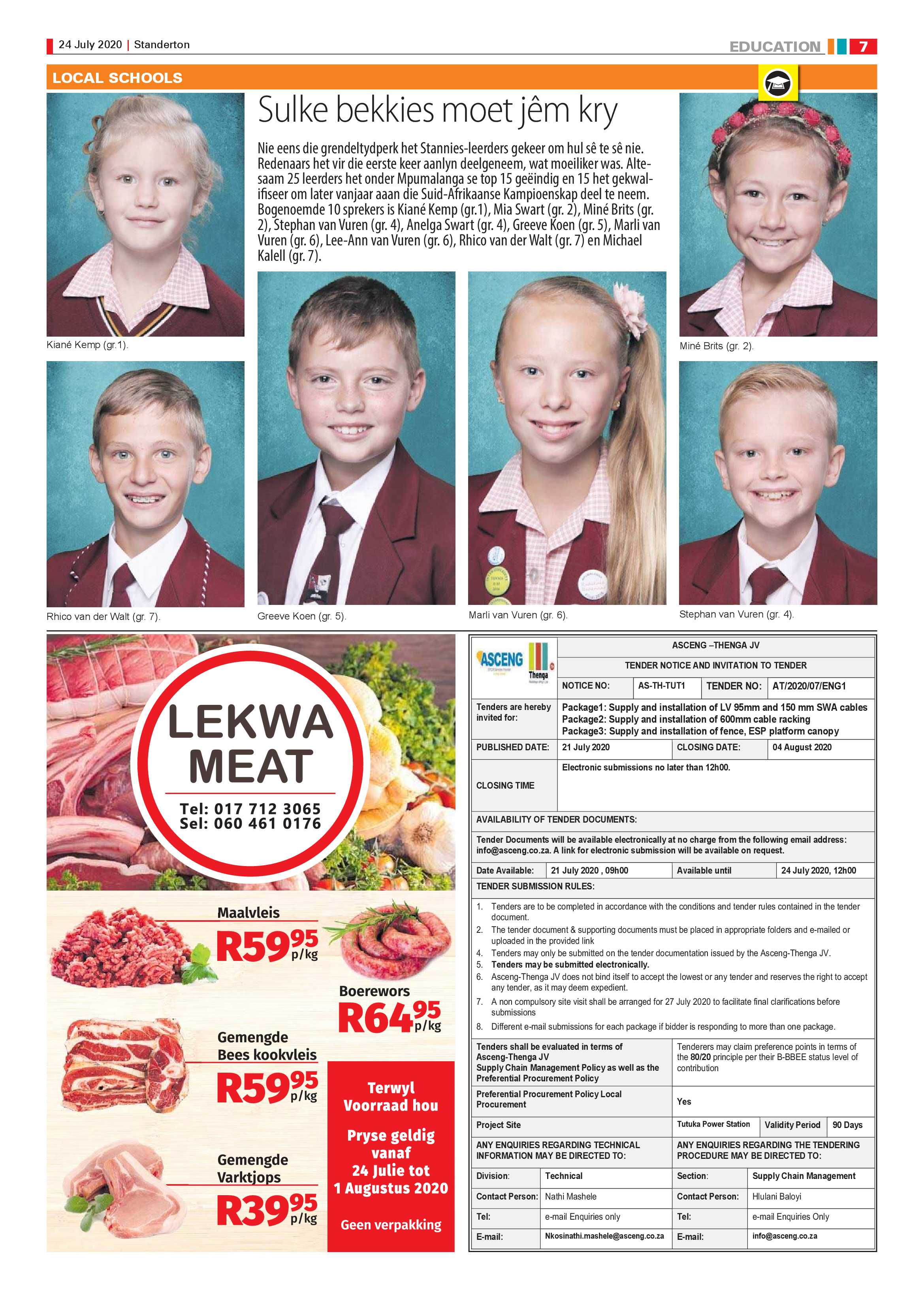 Standerton Advertiser 24 July 2020 page 7