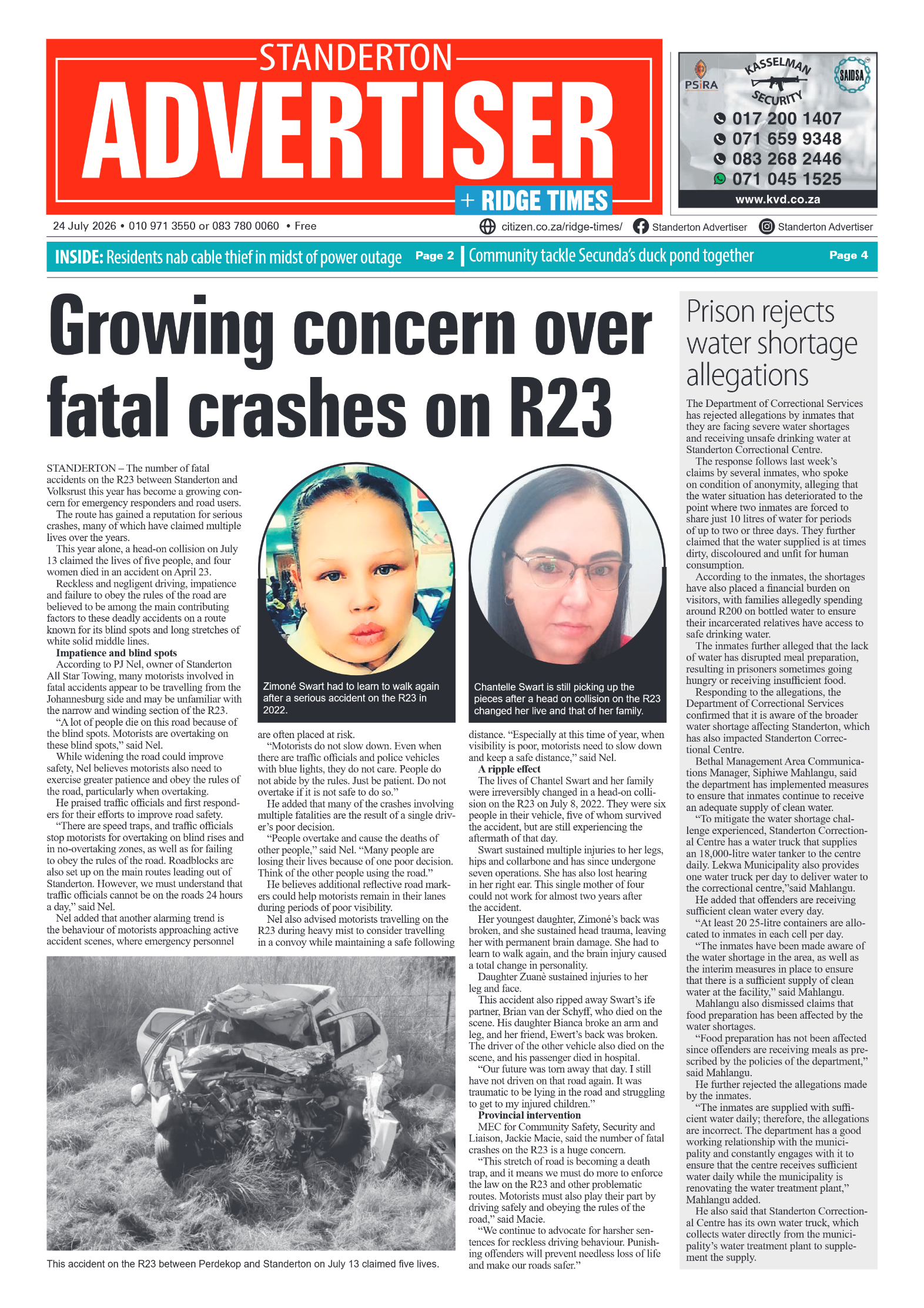 Standerton Advertiser 24 July 2026 page 1