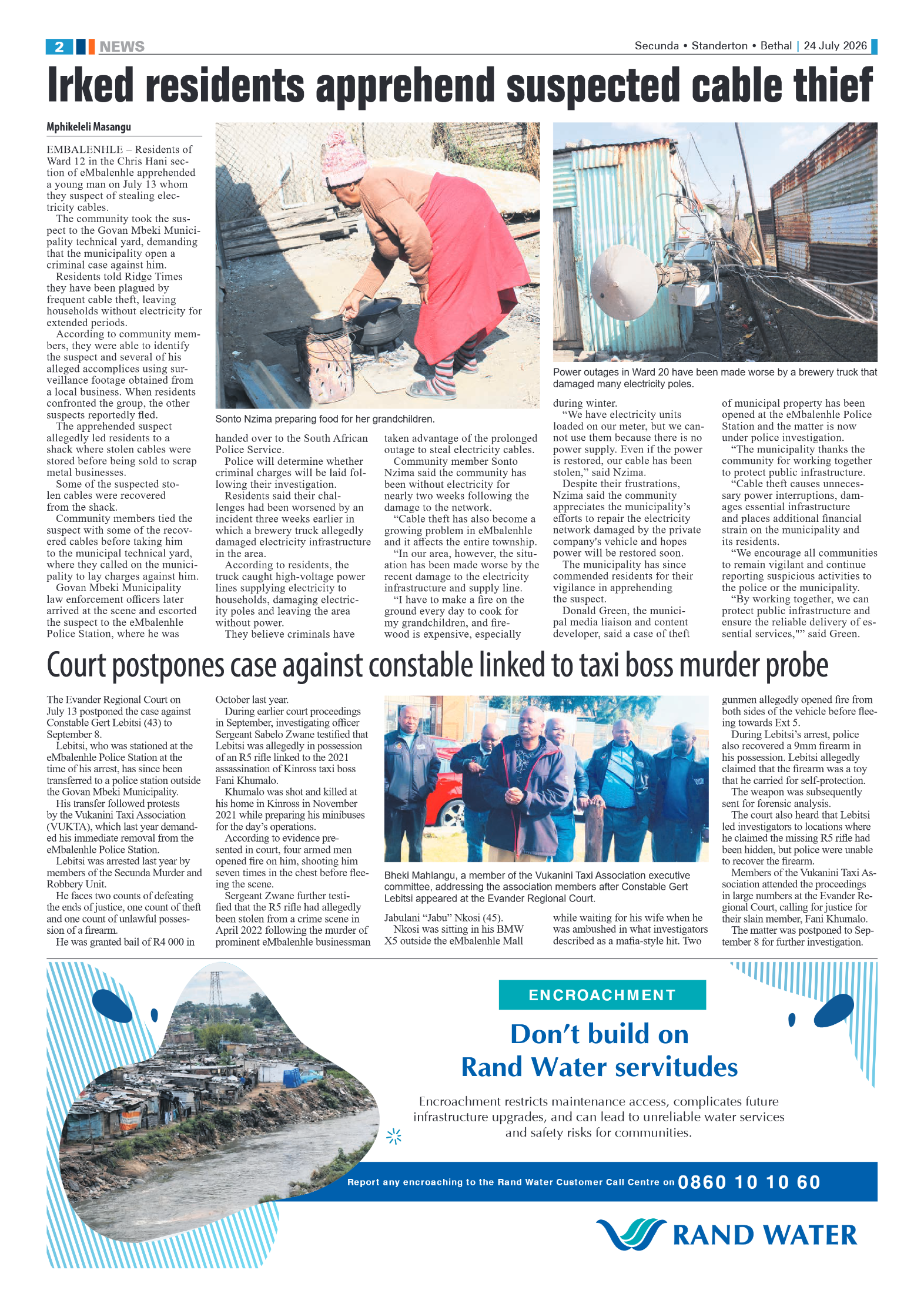 Standerton Advertiser 24 July 2026 page 2