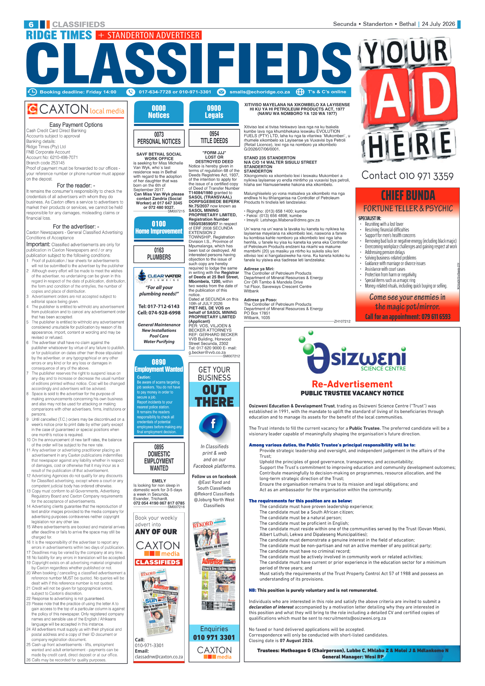 Standerton Advertiser 24 July 2026 page 6
