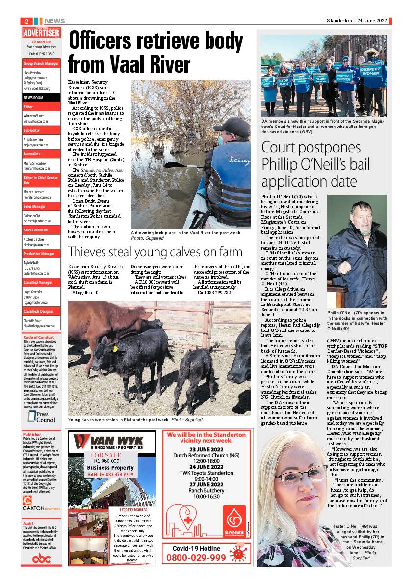 Standerton Advertiser 24 June 2022 page 2
