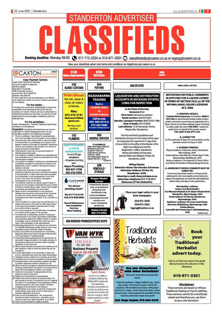 Standerton Advertiser 24 June 2022 page 7