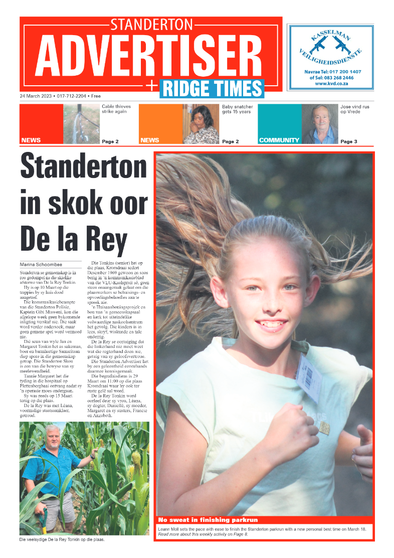 Standerton Advertiser 24 March 2023 page 1