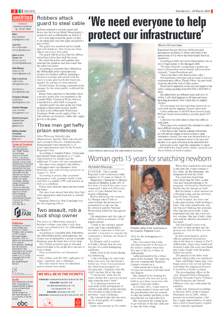 Standerton Advertiser 24 March 2023 page 2
