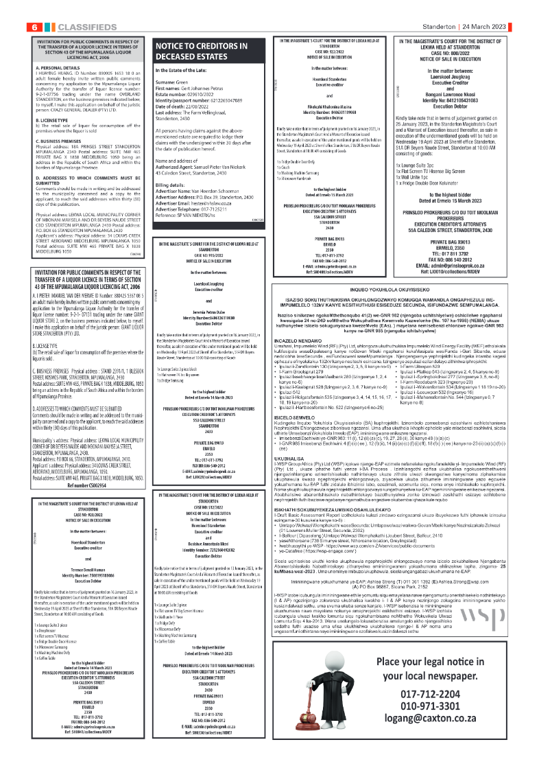 Standerton Advertiser 24 March 2023 page 6