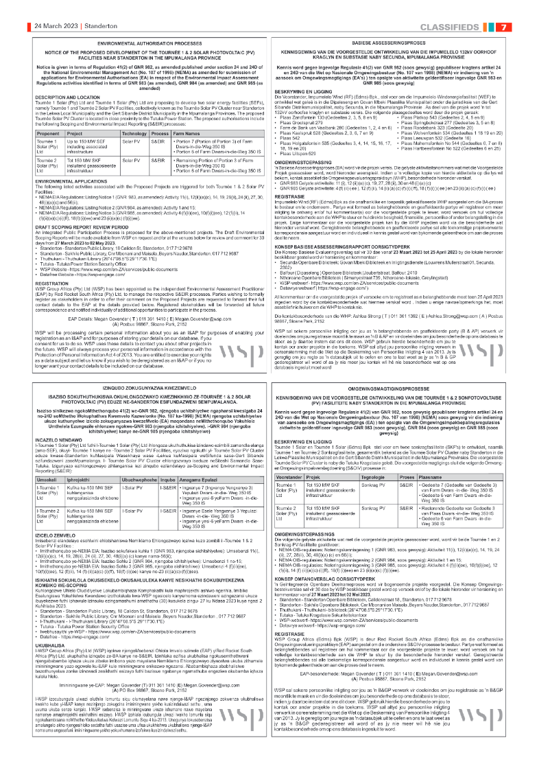 Standerton Advertiser 24 March 2023 page 7