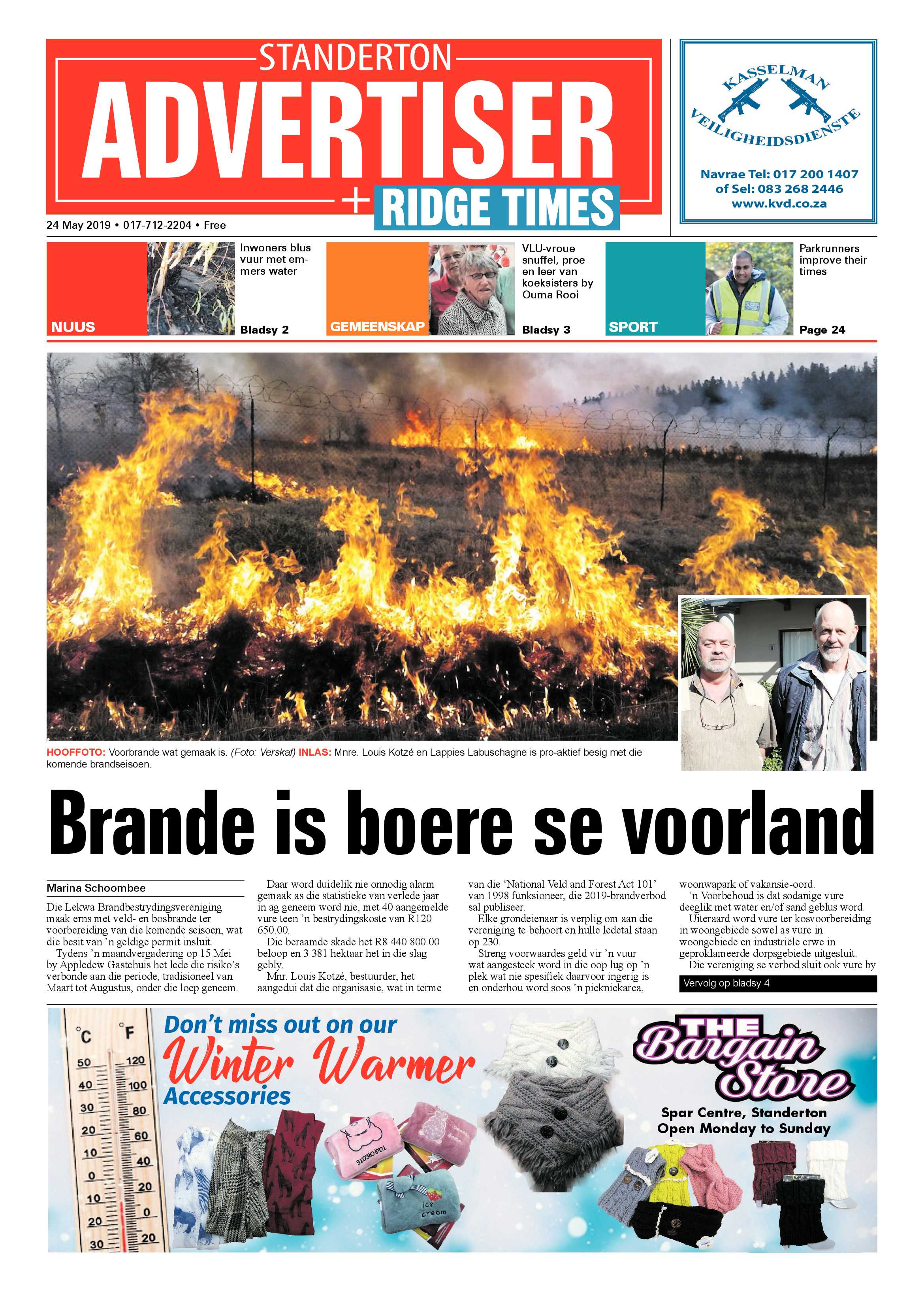 Standerton Advertiser 24 May 2019 page 1