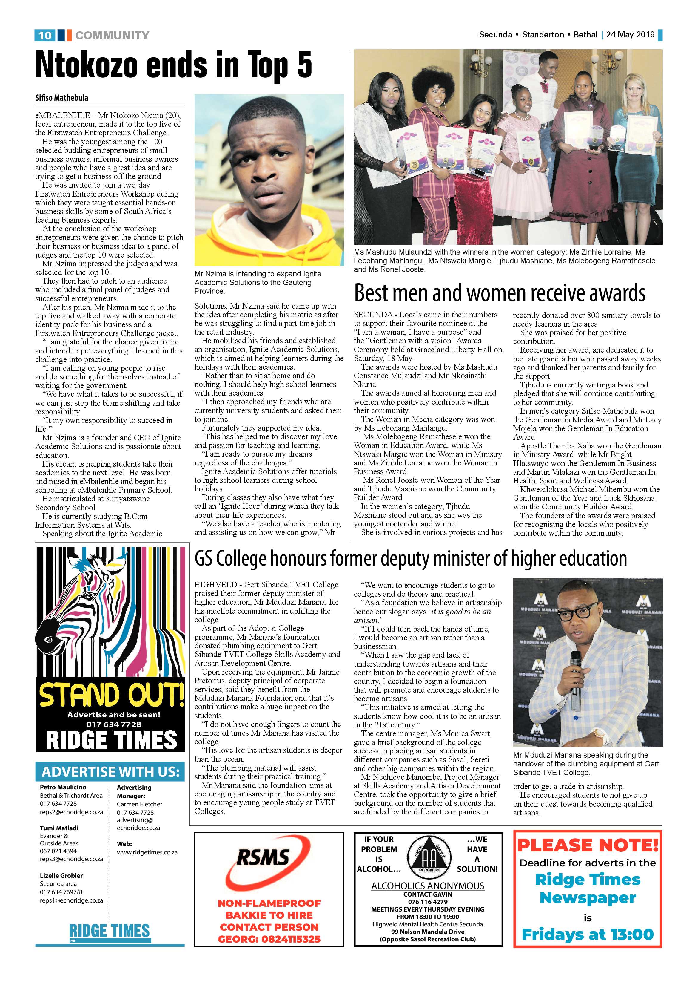 Standerton Advertiser 24 May 2019 page 16
