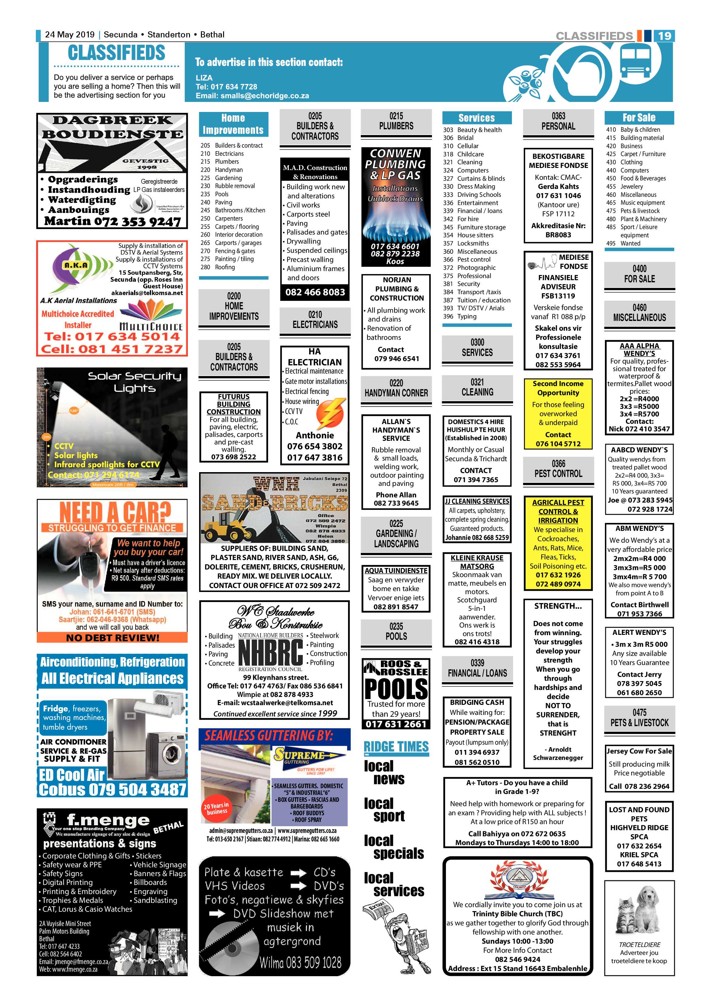 Standerton Advertiser 24 May 2019 page 25