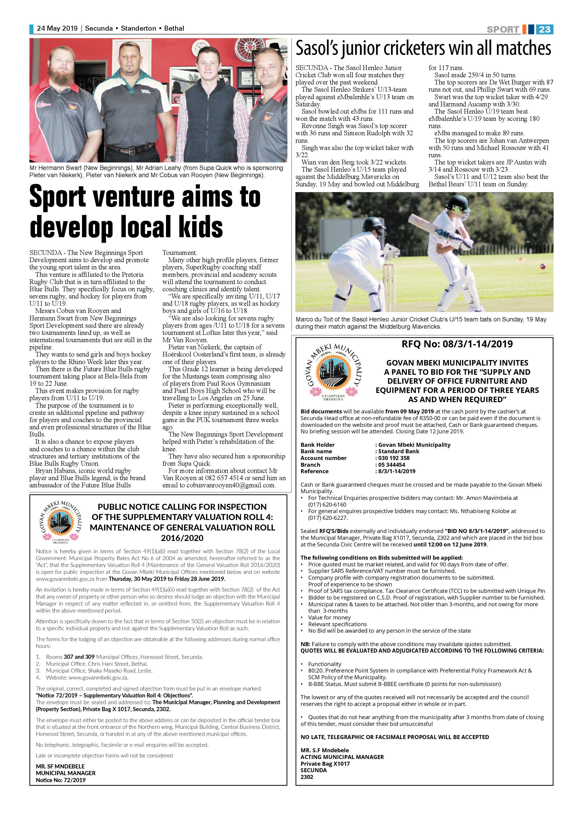 Standerton Advertiser 24 May 2019 page 29