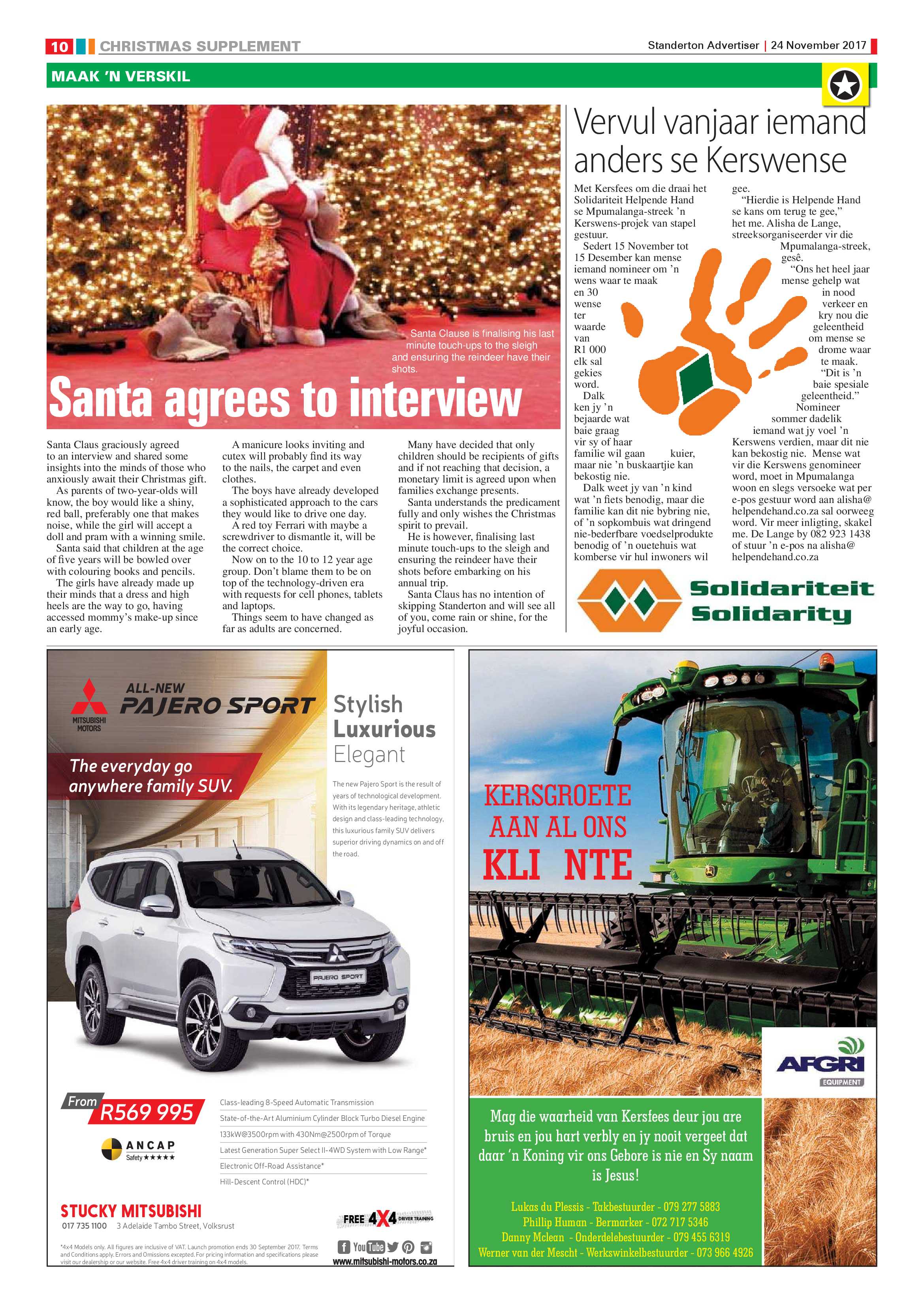 Standerton Advertiser 24 November 2017 page 10