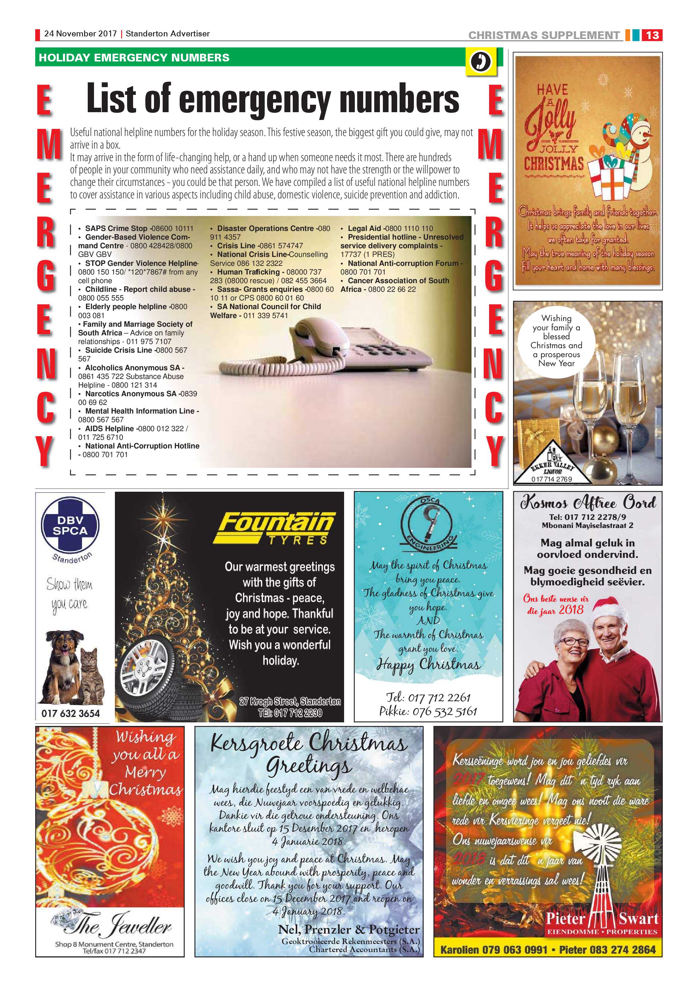 Standerton Advertiser 24 November 2017 page 13