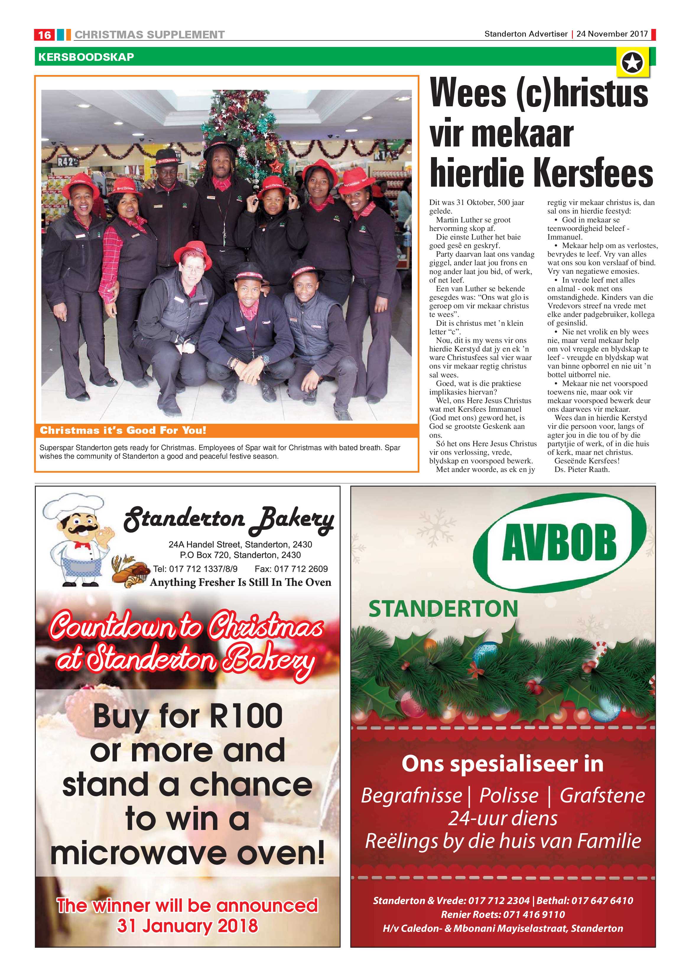 Standerton Advertiser 24 November 2017 page 16