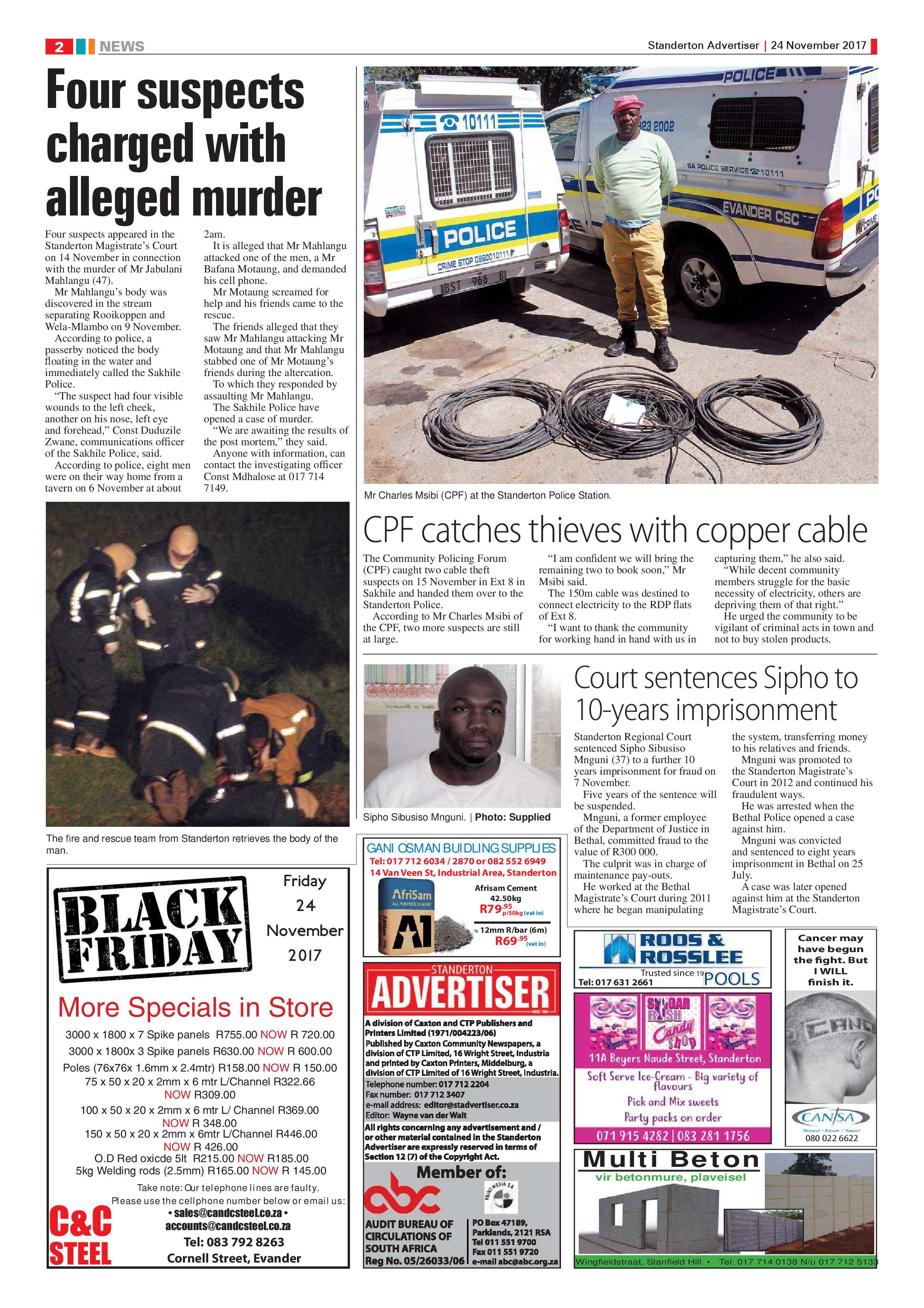 Standerton Advertiser 24 November 2017 page 2